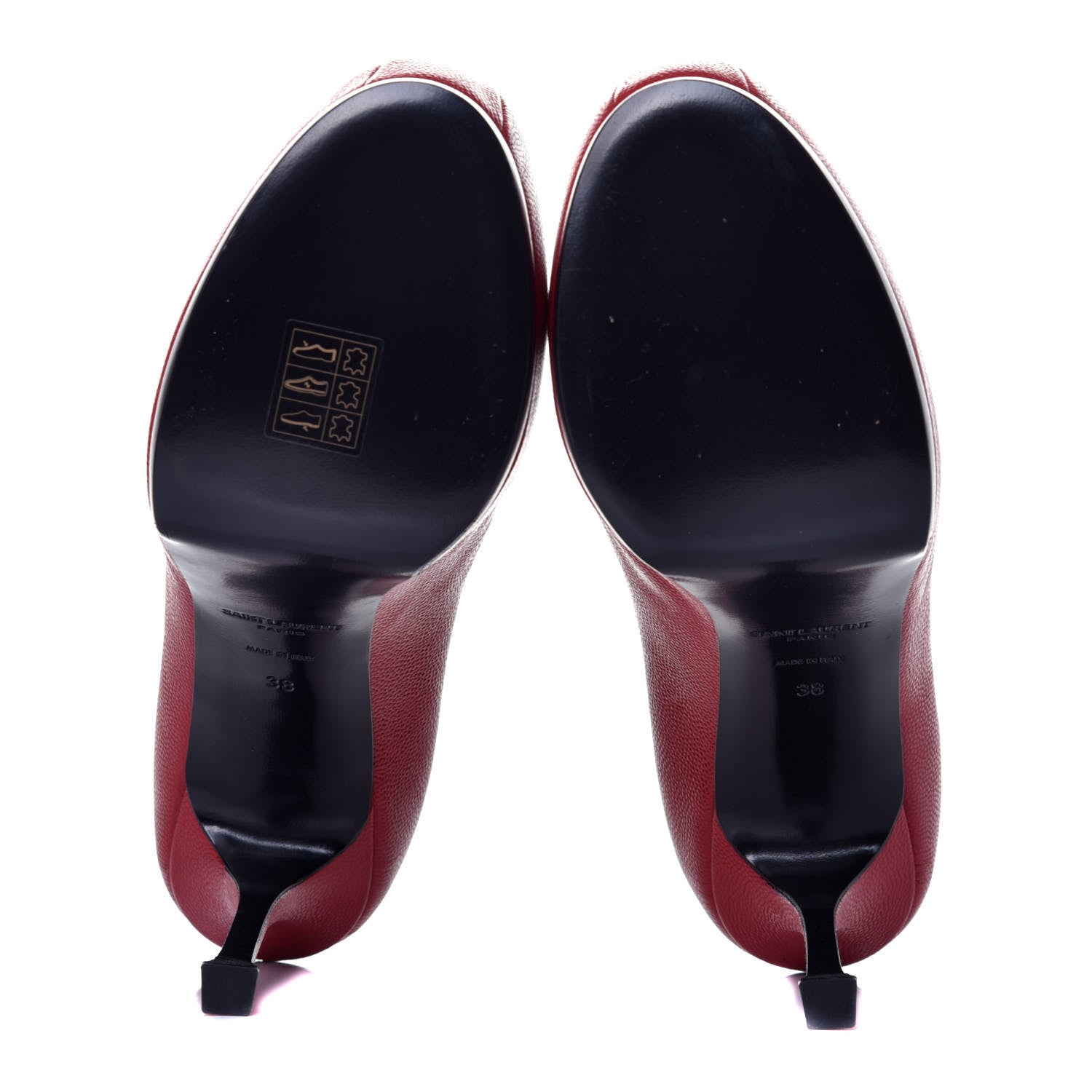 Saint Laurent Vernigolf Tribtoo Platform 80 Pumps 38 Rouge Orient 5 of 9