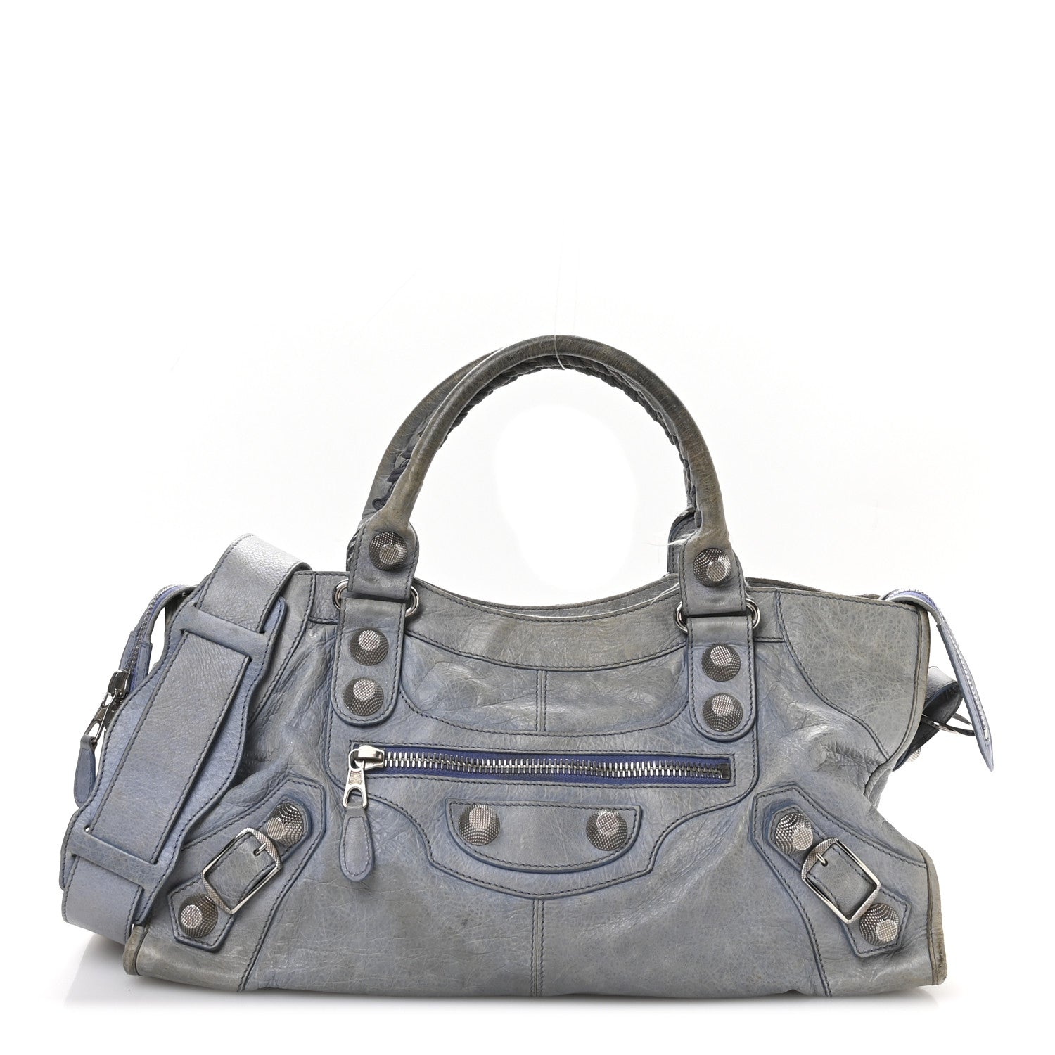Balenciaga Agneau Giant 21 Silver Hardware Part Time Light Blue