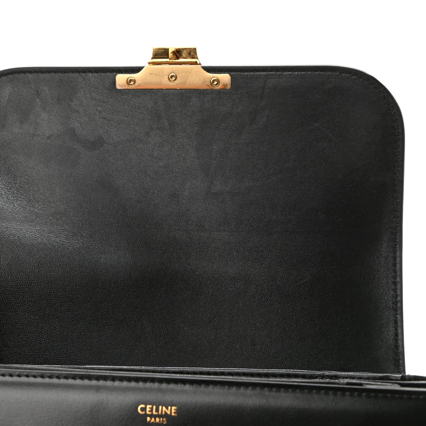 Shiny Calfskin Medium Triomphe Black