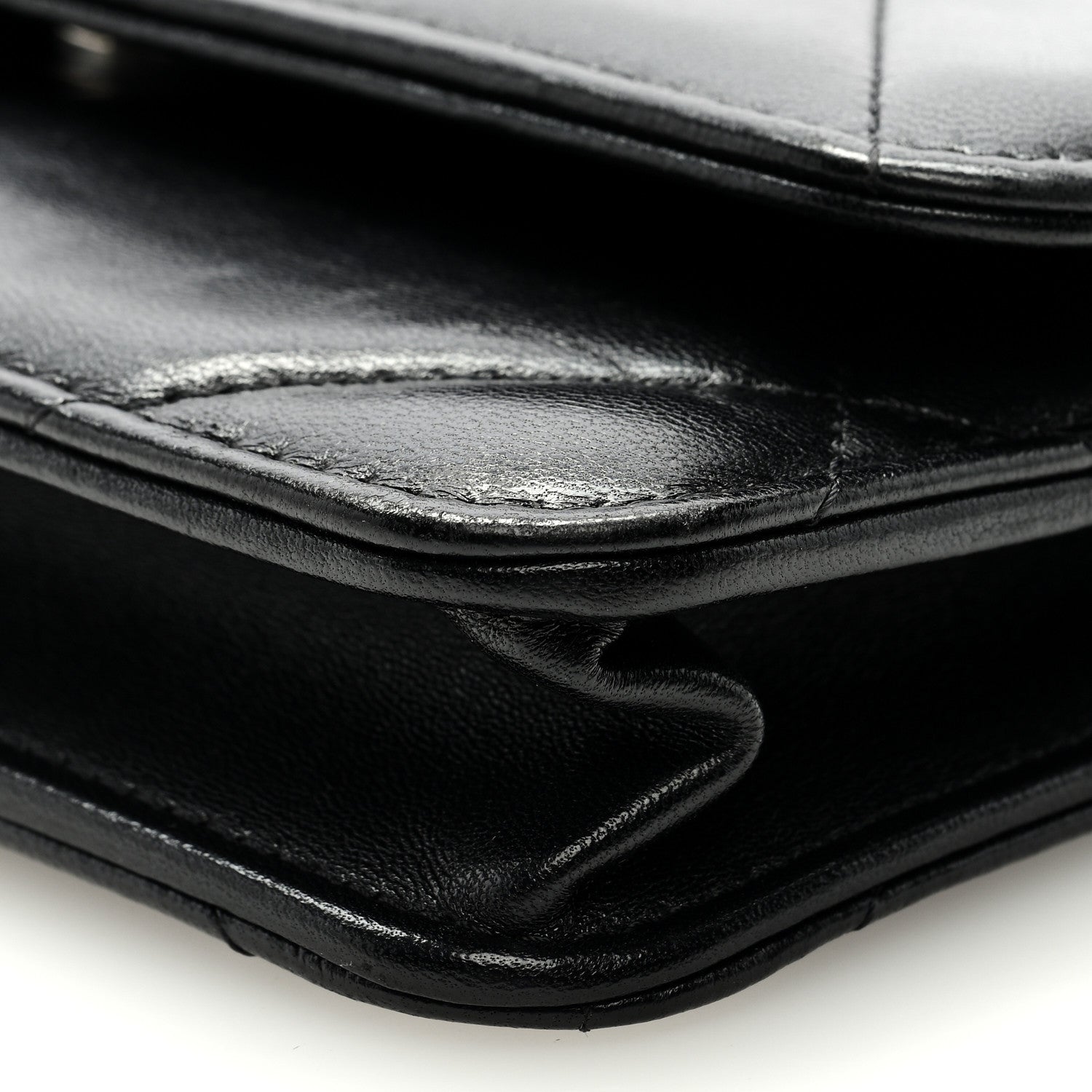 Chanel Lambskin Quilted Chanel 19 Flap Phone Holder With Chain Black 10 of 10