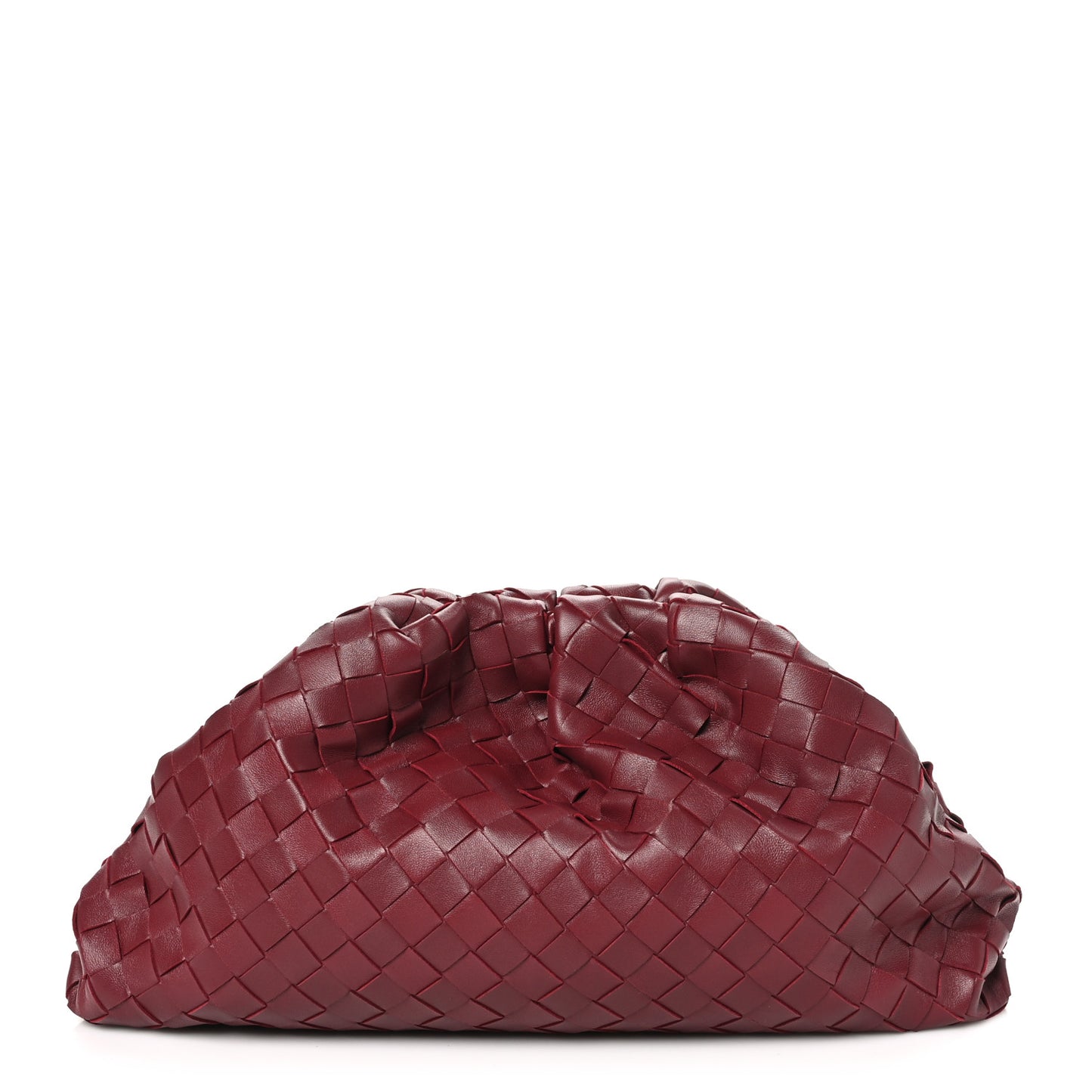Nappa Maxi Intrecciato The Pouch Oversized Clutch Bordeaux
