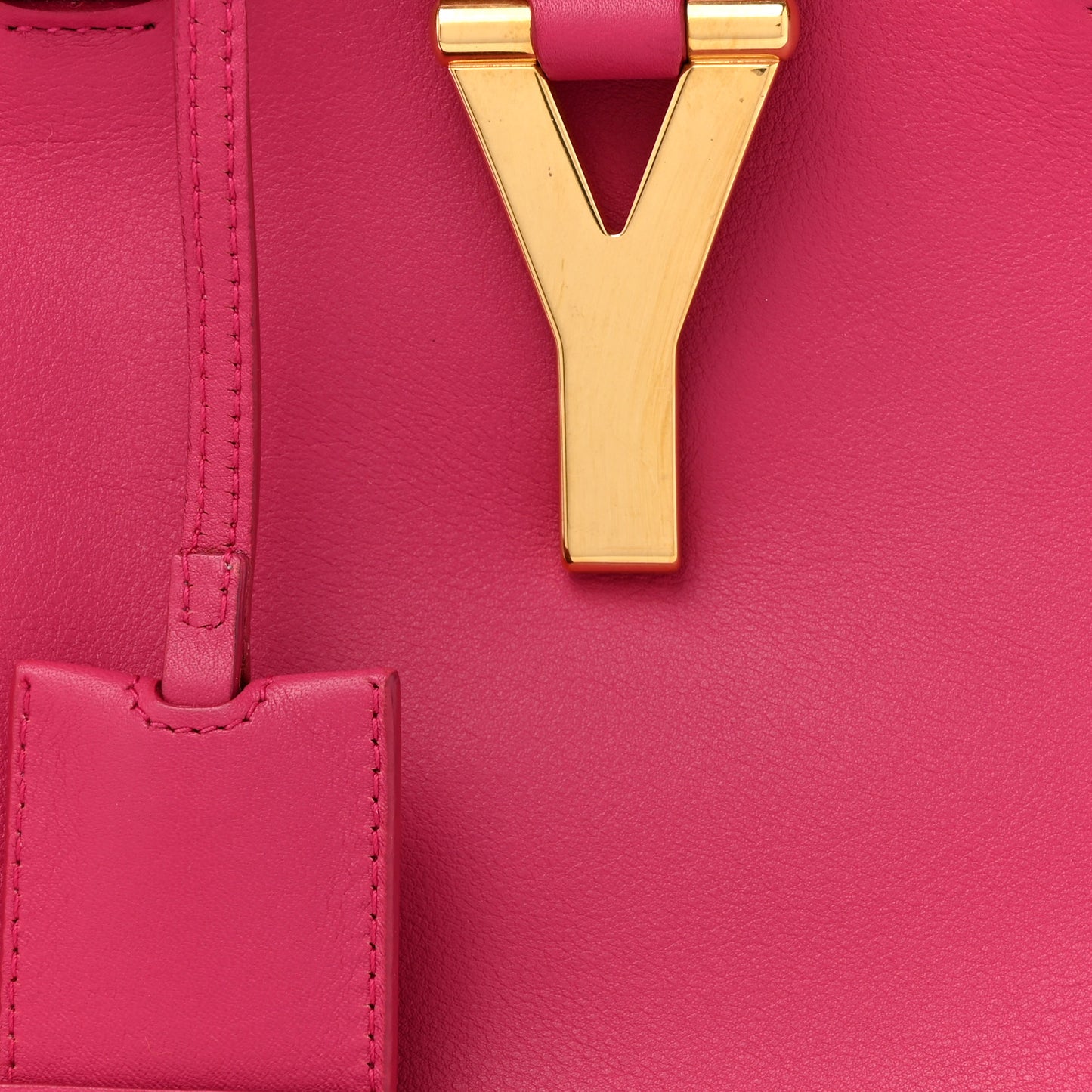 Calfskin Small Classic Y Cabas Fuchsia