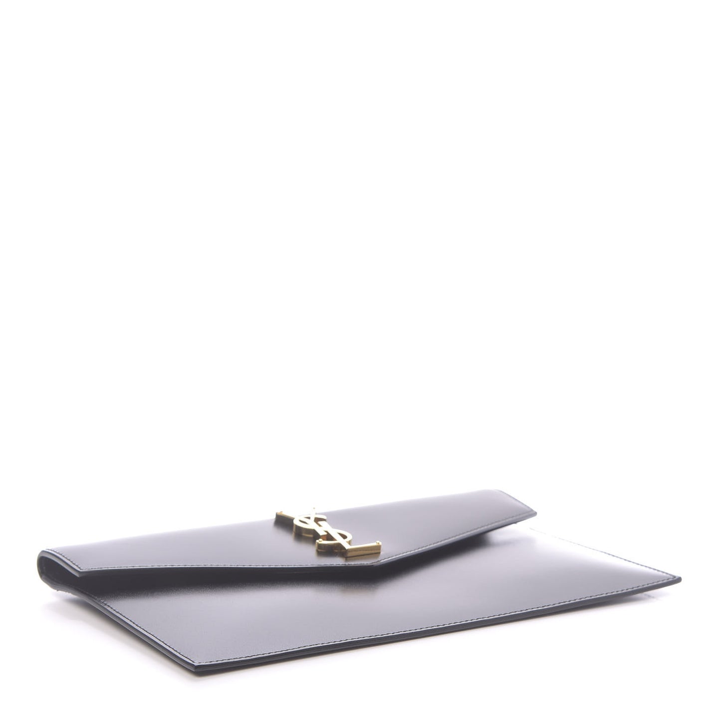 Smooth Shiny Calfskin Monogram Uptown Pouch Black