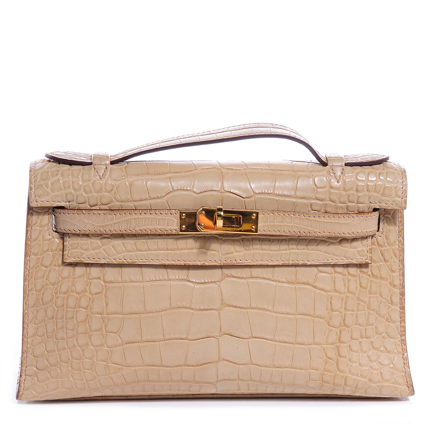 Matte Alligator Kelly Pochette Poussiere