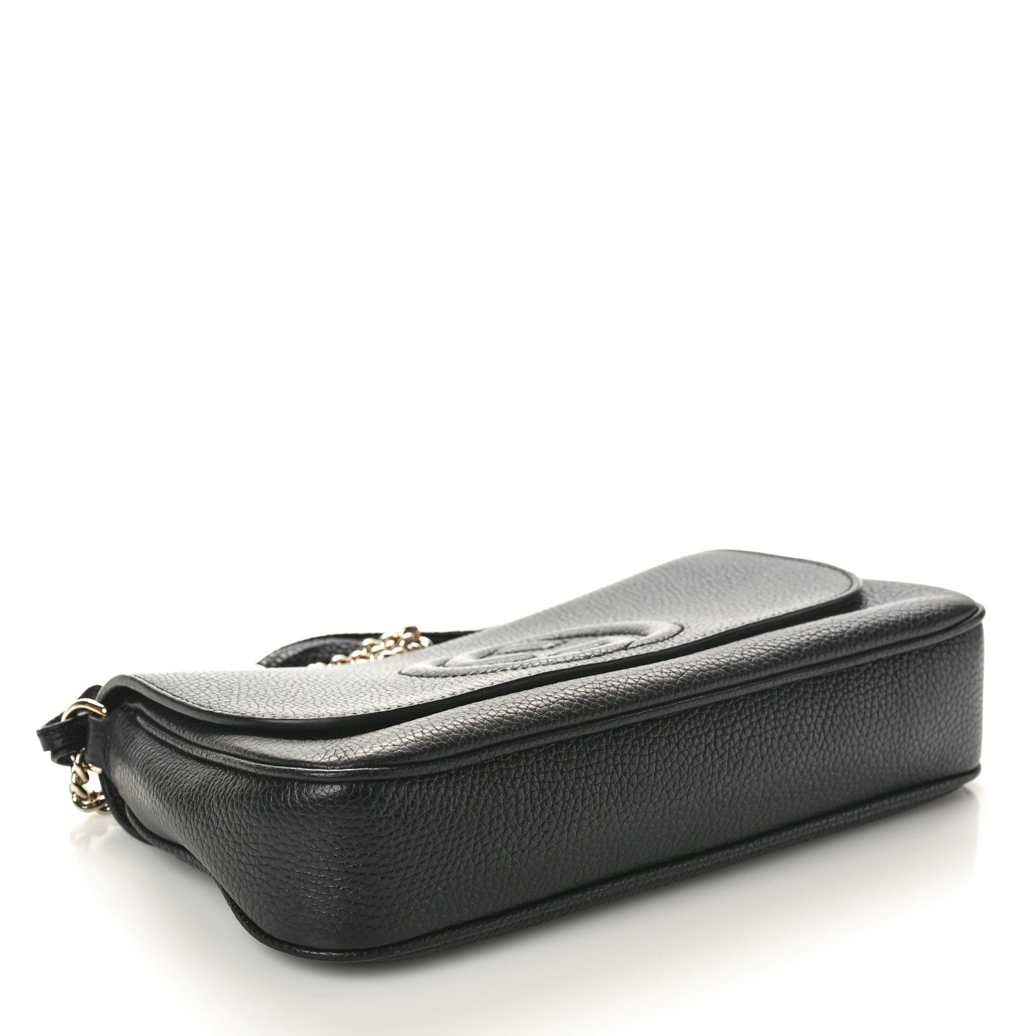 Gucci Pebbled Calfskin Medium Soho Flap Crossbody Black 4 of 10