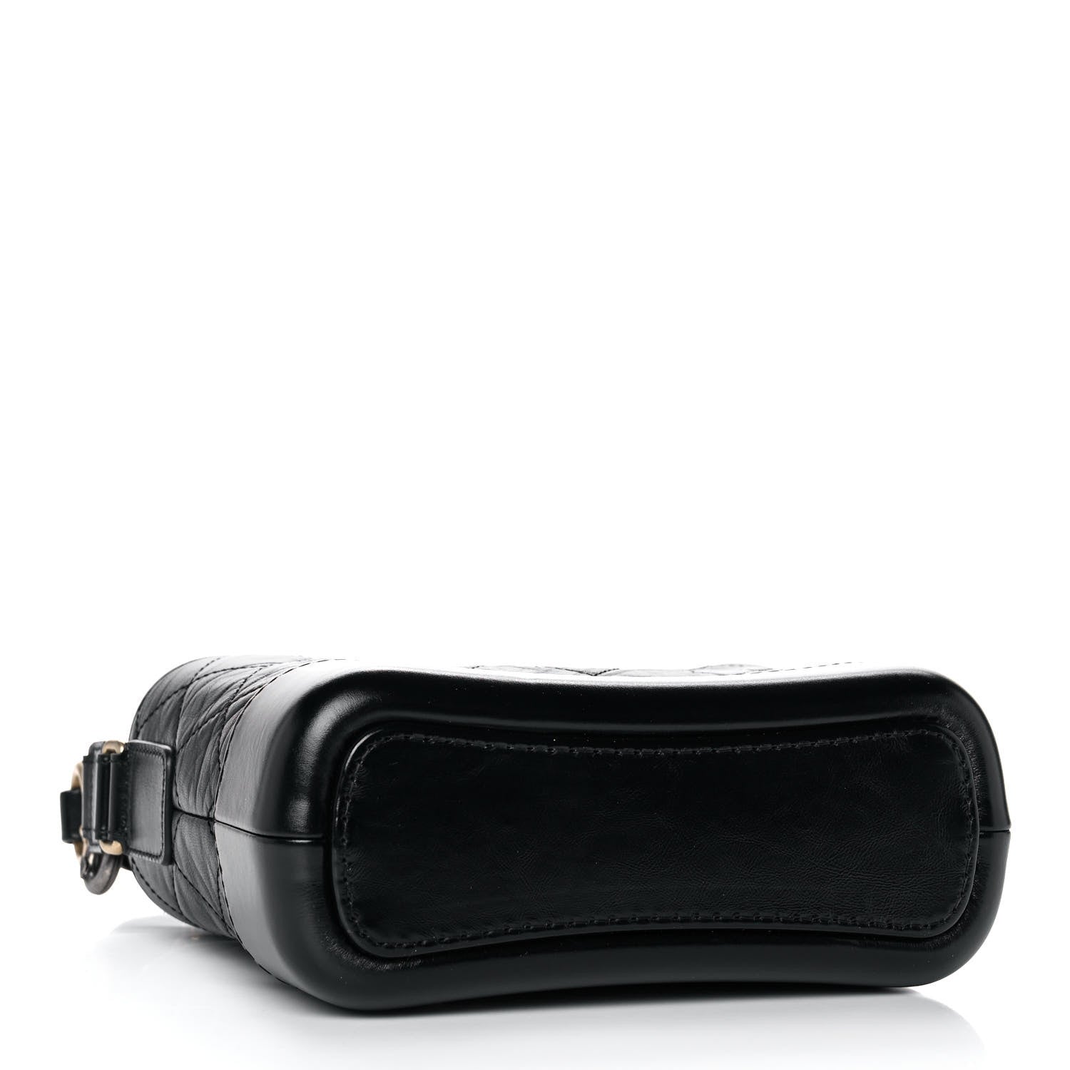 Chanel Aged Calfskin Quilted Small Gabrielle Logo Hobo Black 4 of 12