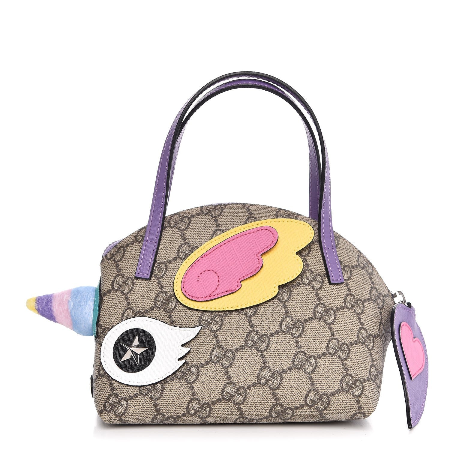 Gucci GG Supreme Monogram Kid's Unicorn Top Handle Bag Multicolor