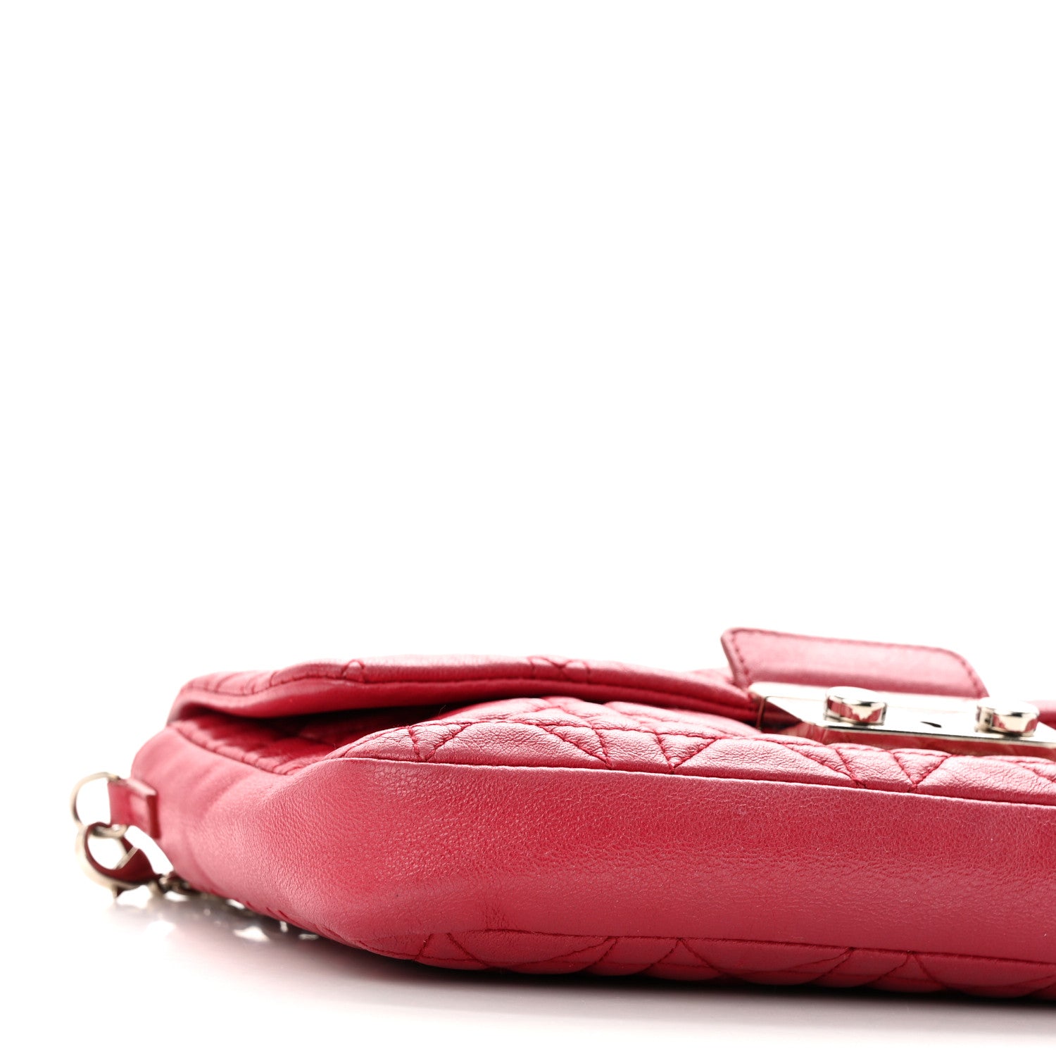 Christian Dior Lambskin Cannage Miss Dior Promenade Pouch Fuchsia 9 of 10