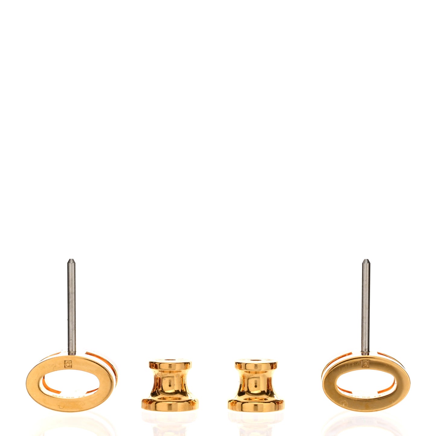 Gold Lacquered Mini Pop H Earrings Anemone