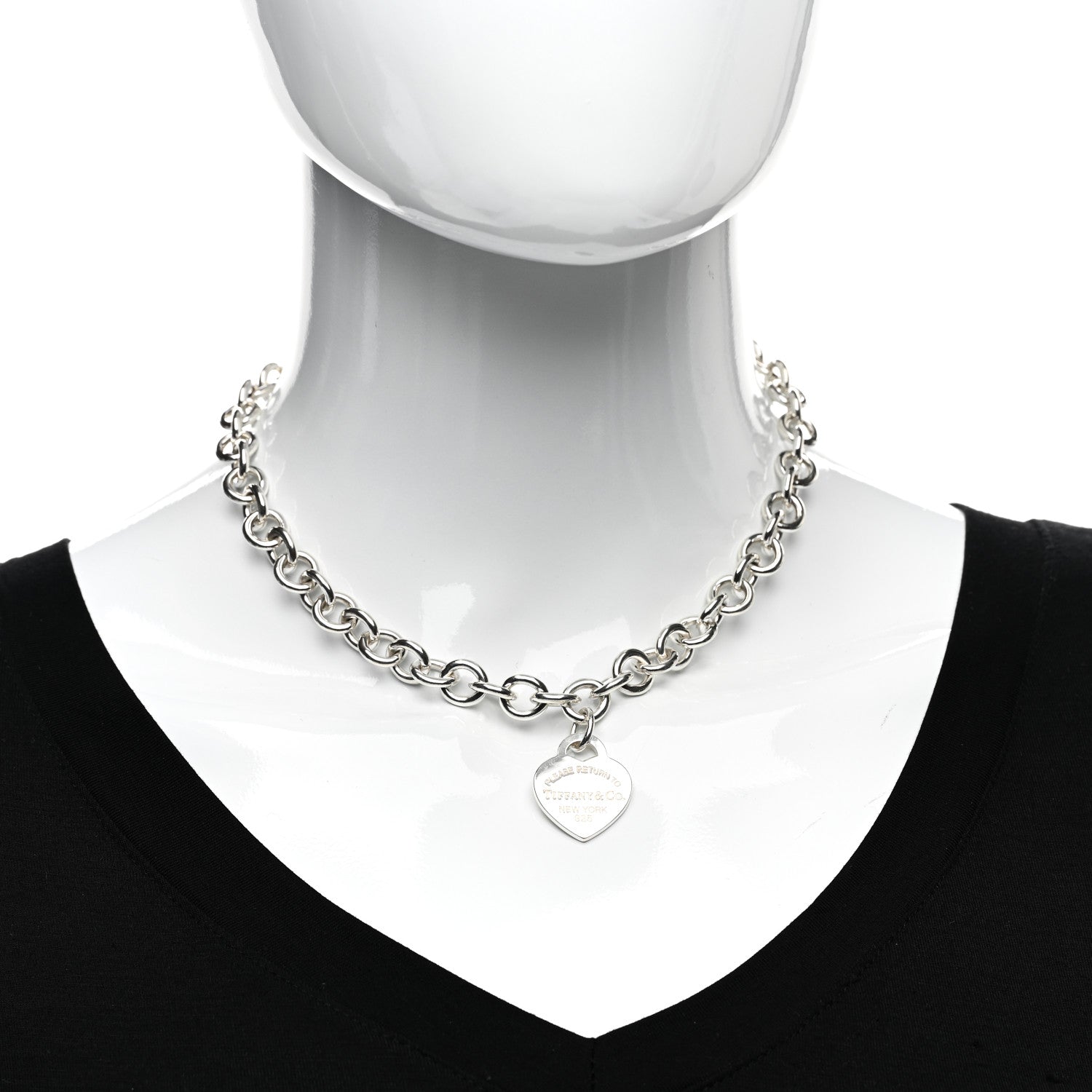 Tiffany Sterling Silver Return to Tiffany Heart Tag Pendant Necklace 2 of 4