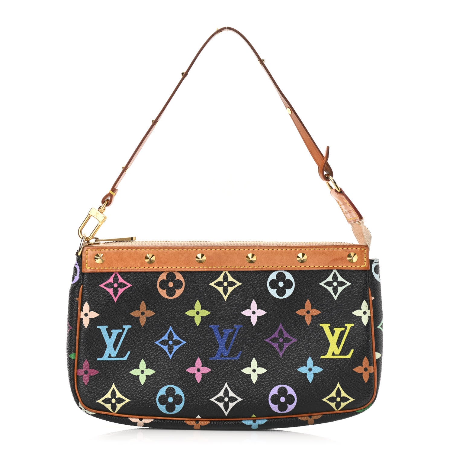 Louis Vuitton Monogram Multicolor Pochette Accessories Black 1 of 10