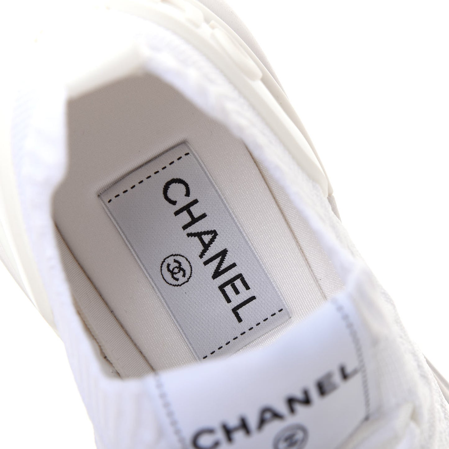 Fabric Logo Sneakers 38 White