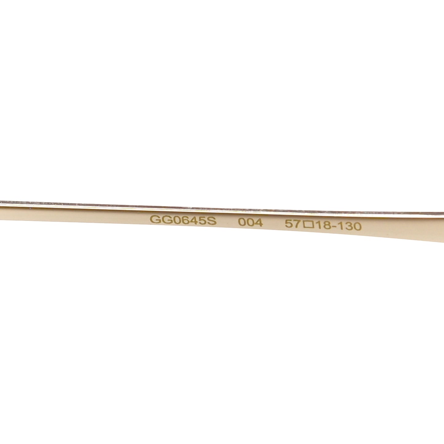 Metal Oversized Round Frame Sunglasses GG0645S Gold