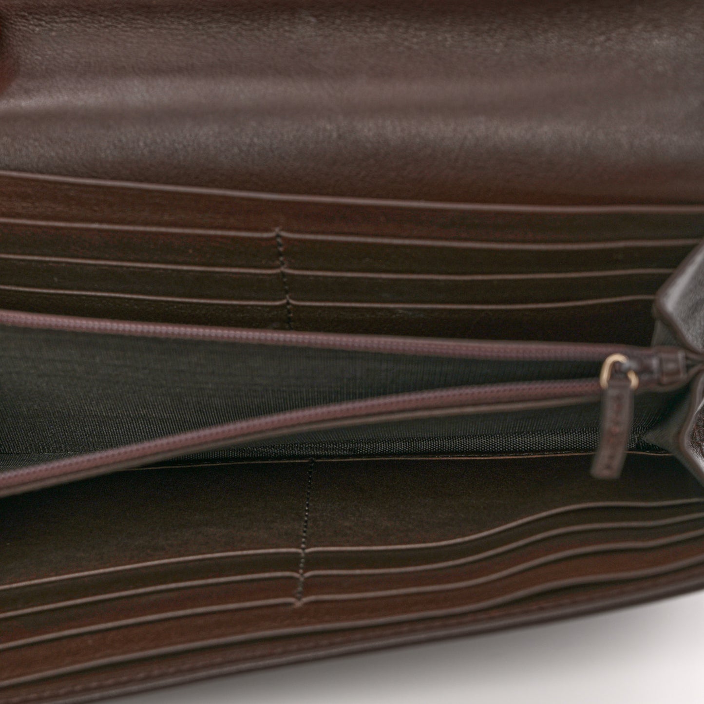 Guccissima Signature Microguccissima Bree Continental Wallet Chocolate