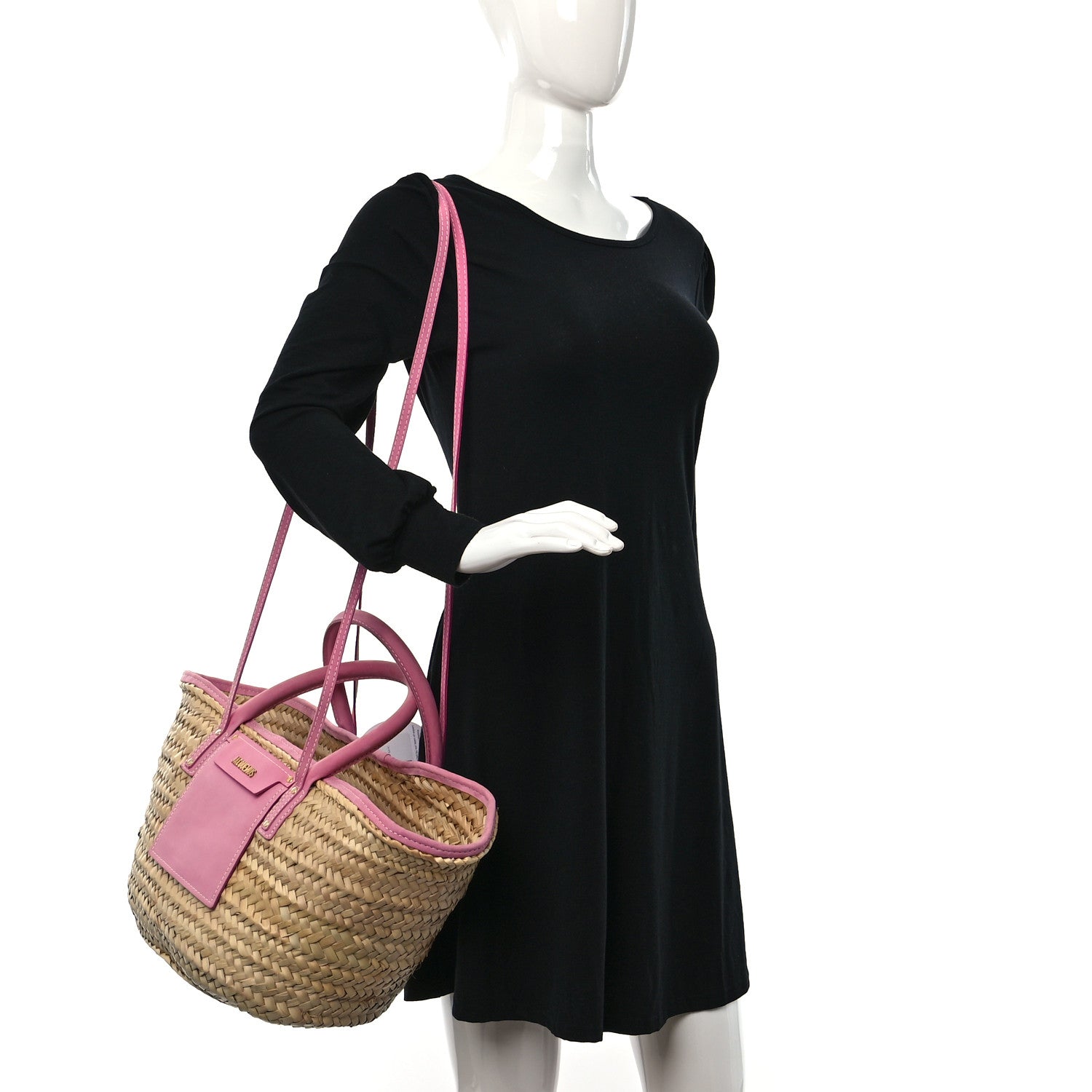 Jacquemus Raffia Le Panier Soli Pink 2 of 7