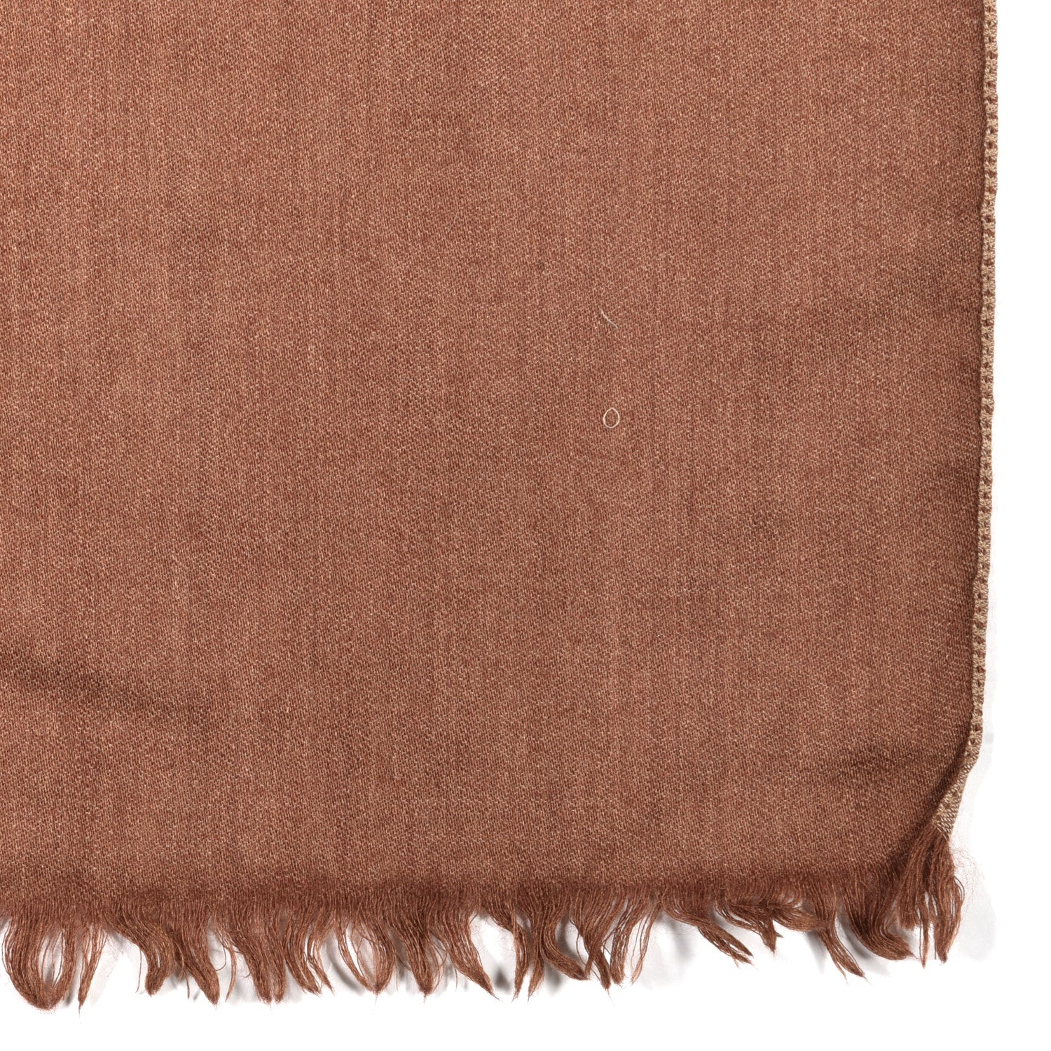 Gucci Wool Silk GG Monogram Fringe Scarf Brown 4 of 4