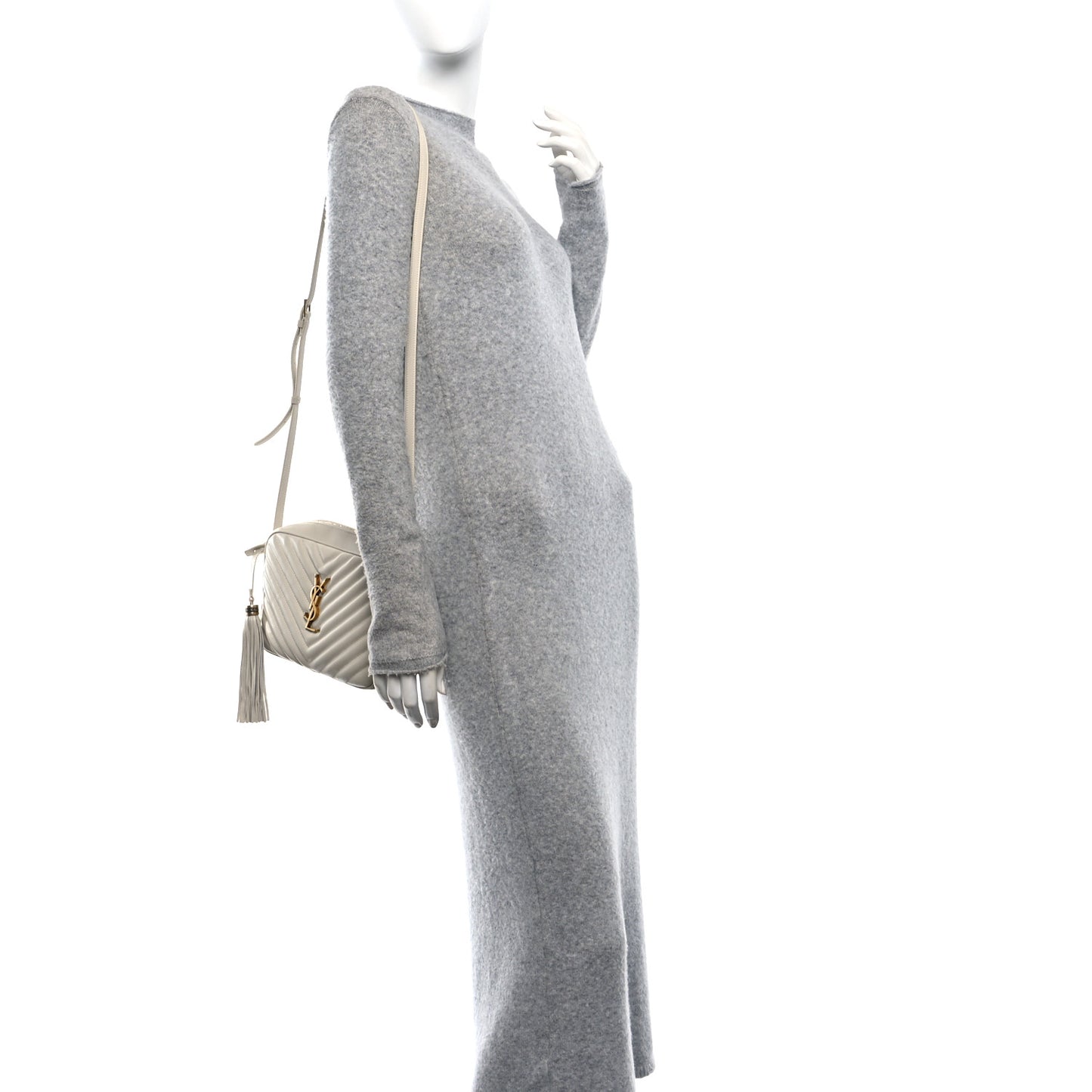 Calfskin Matelasse Monogram Lou Camera Bag Crema Soft
