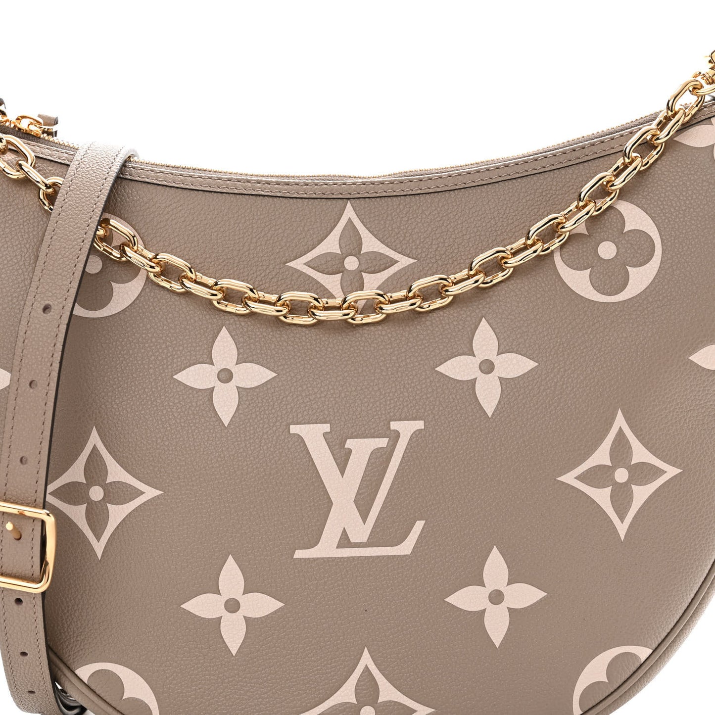 Empreinte Monogram Giant Loop Hobo Dove Gray Cream