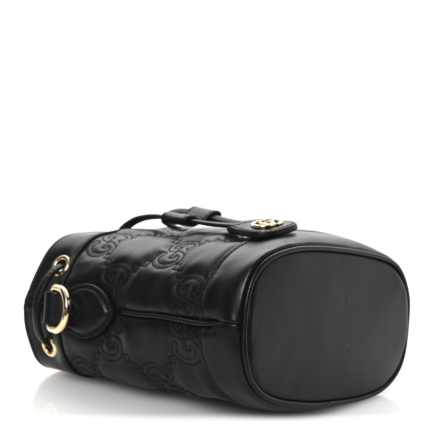 Calfskin GG Matelasse Bucket Bag Black