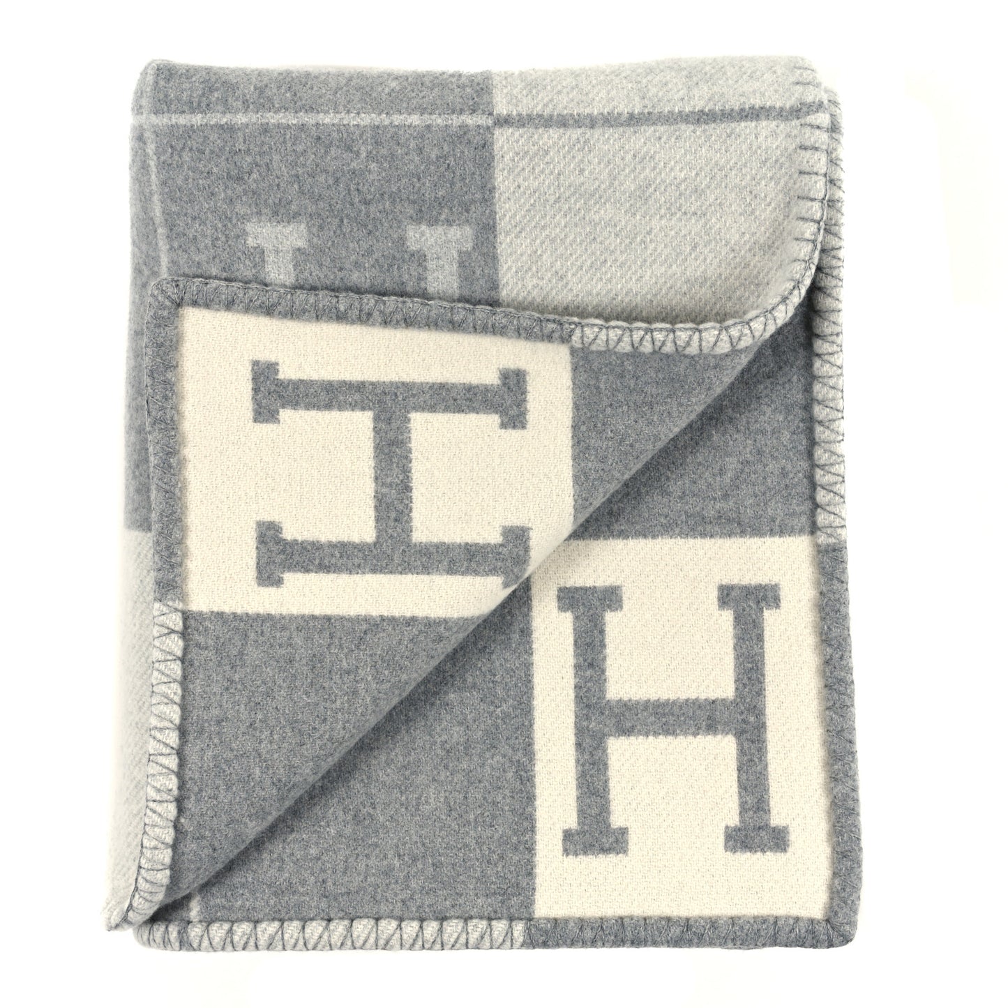 Wool Cashmere Avalon III Blanket Ecru Gris Clair