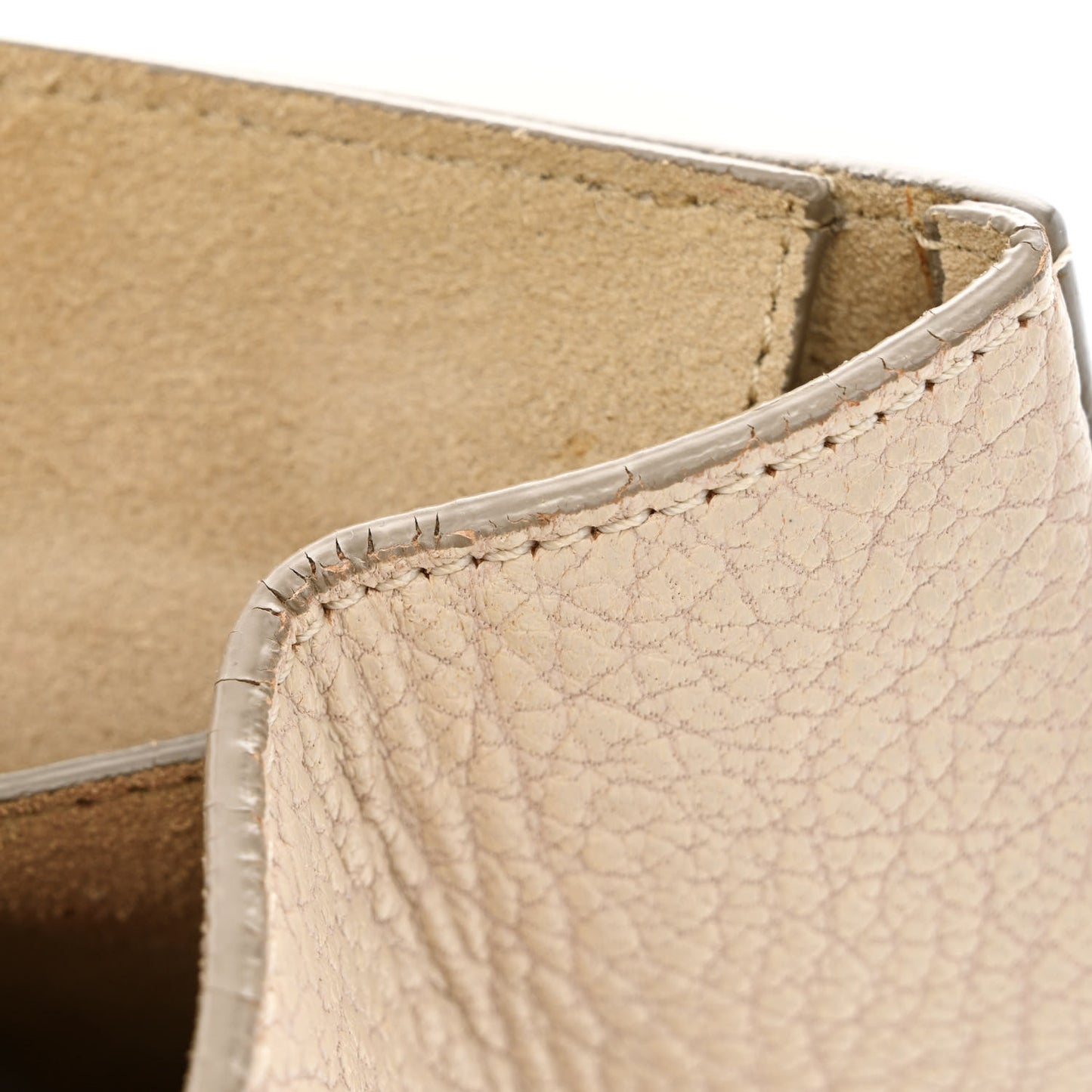 Grained Lambskin Mini Drew Shoulder Bag Abstract White