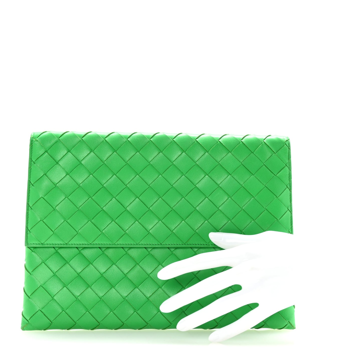 Nappa Intrecciato Flap Pouch Parakeet