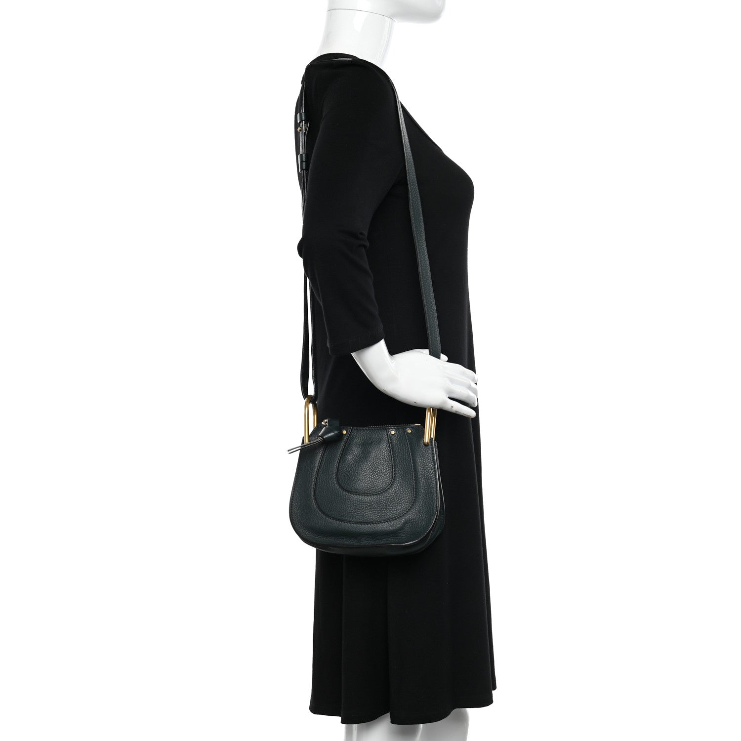 Chloe Grained Calfskin Nano Hayley Hobo Rainforest 2 of 10
