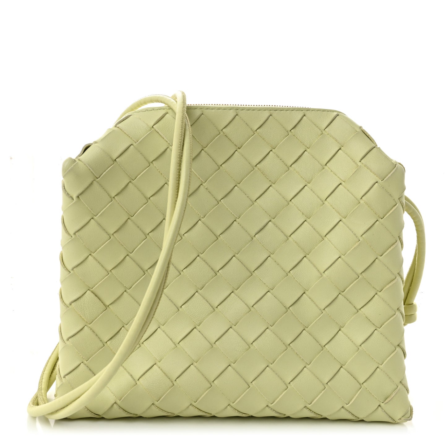 Nappa Intrecciato Small Loop Camera Bag Lemon Washed