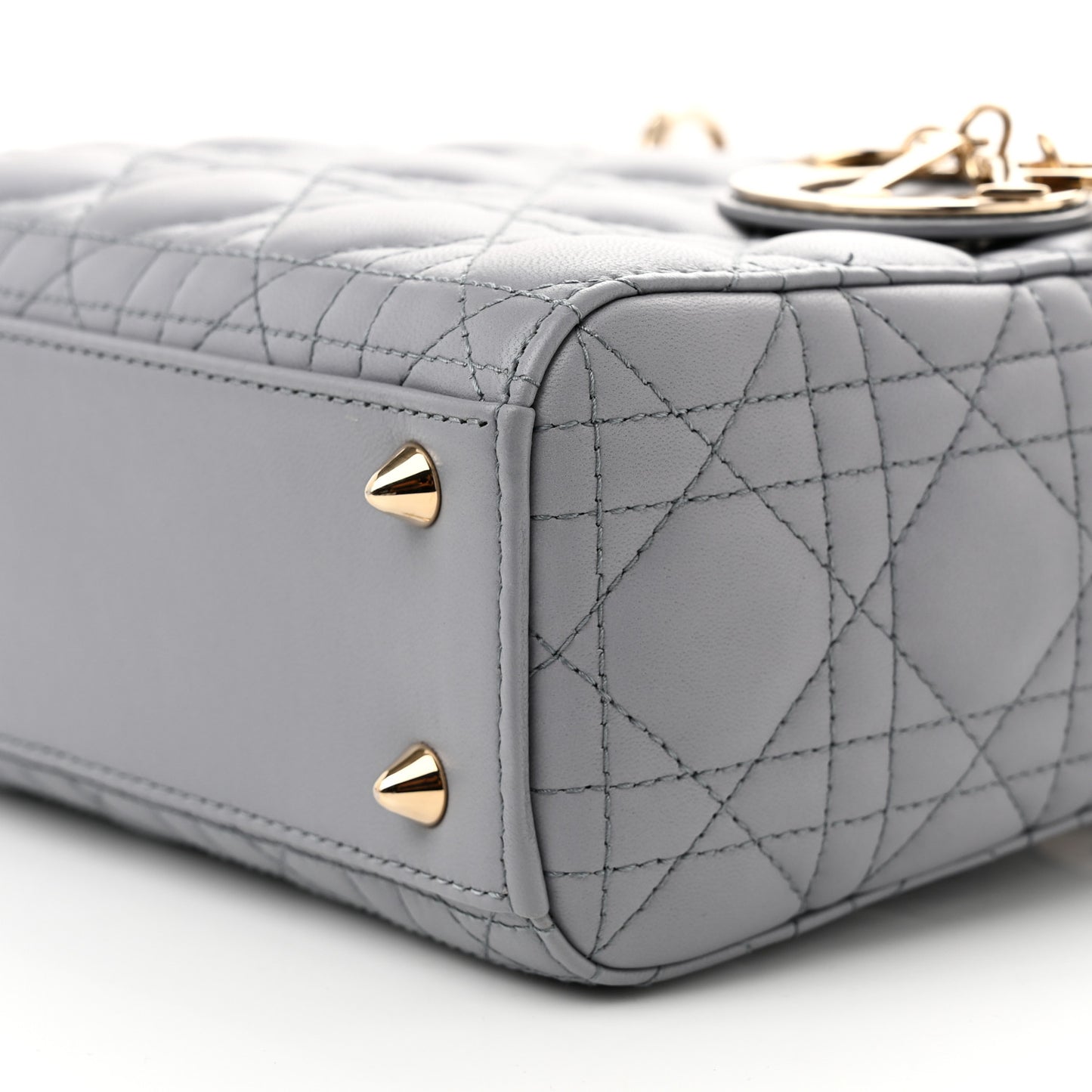 Lambskin Cannage Small My ABCDior Lady Dior Grey