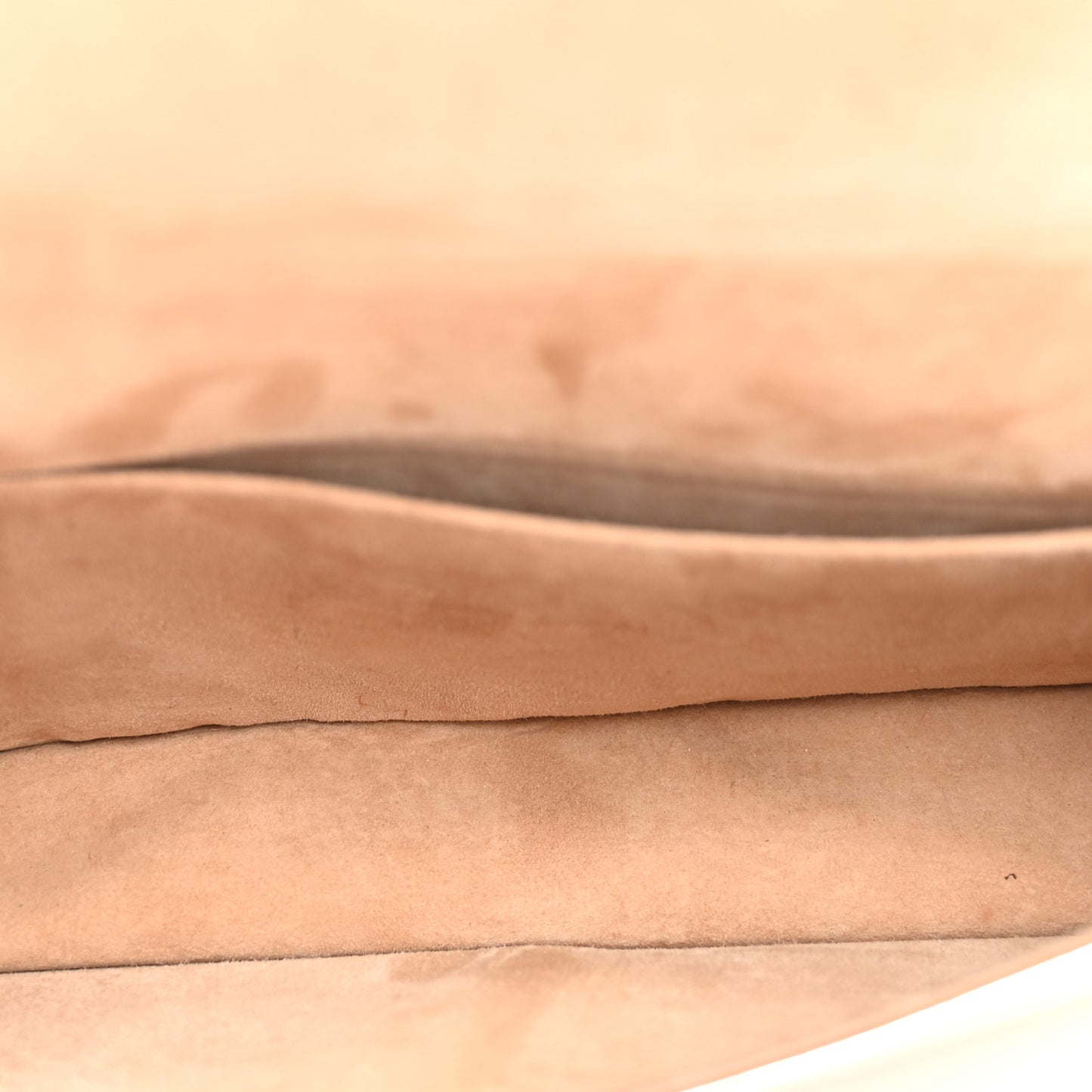 Metallic Lambskin Cannage Lady Dior Pouch Rose Gold
