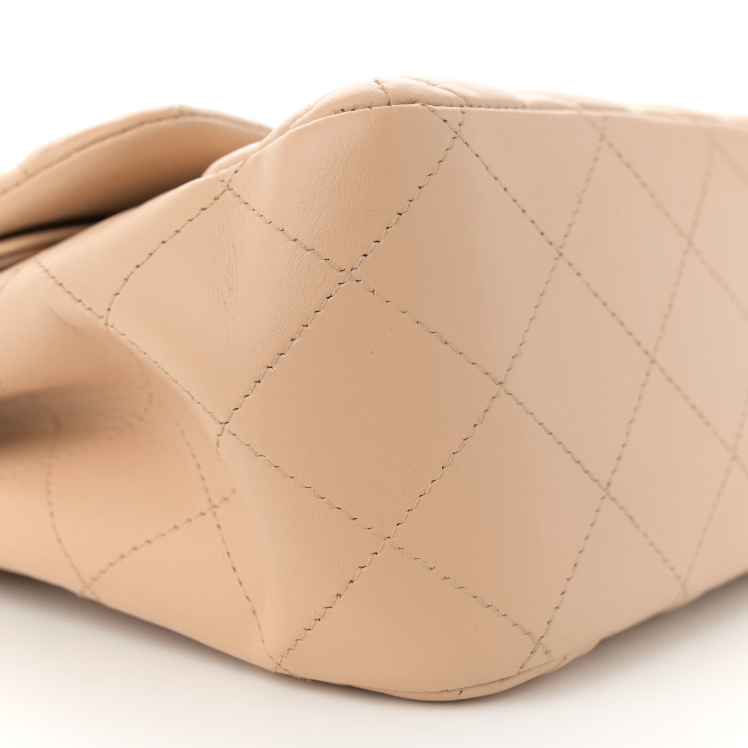 Chanel Lambskin Quilted Jumbo Double Flap Beige 9 of 15