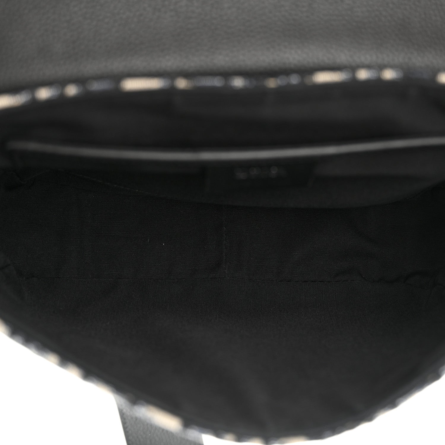 Christian Dior Grained Calfskin Oblique Mini Saddle Messenger Black 5 of 12
