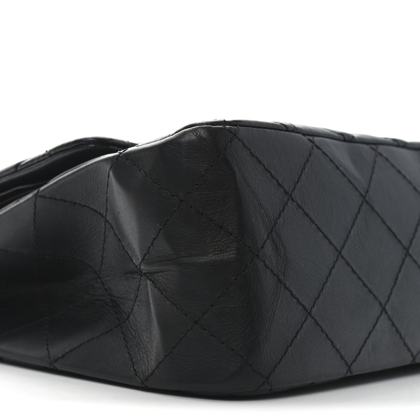 Aged Calfskin Quilted 2.55 Reissue 227 Flap Black