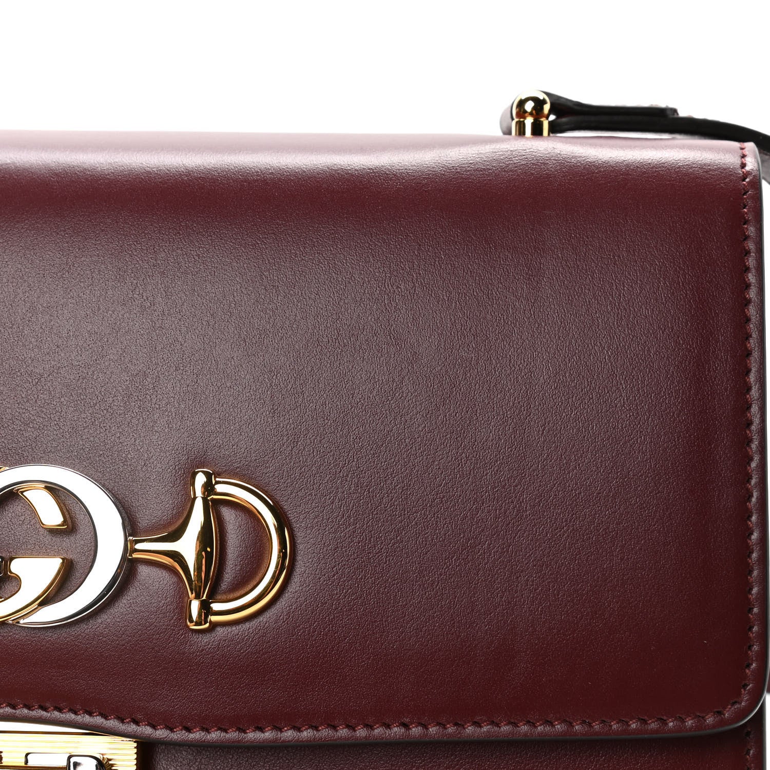 Gucci Smooth Calfskin Small Zumi Shoulder Bag Vintage Bordeaux 12 of 15