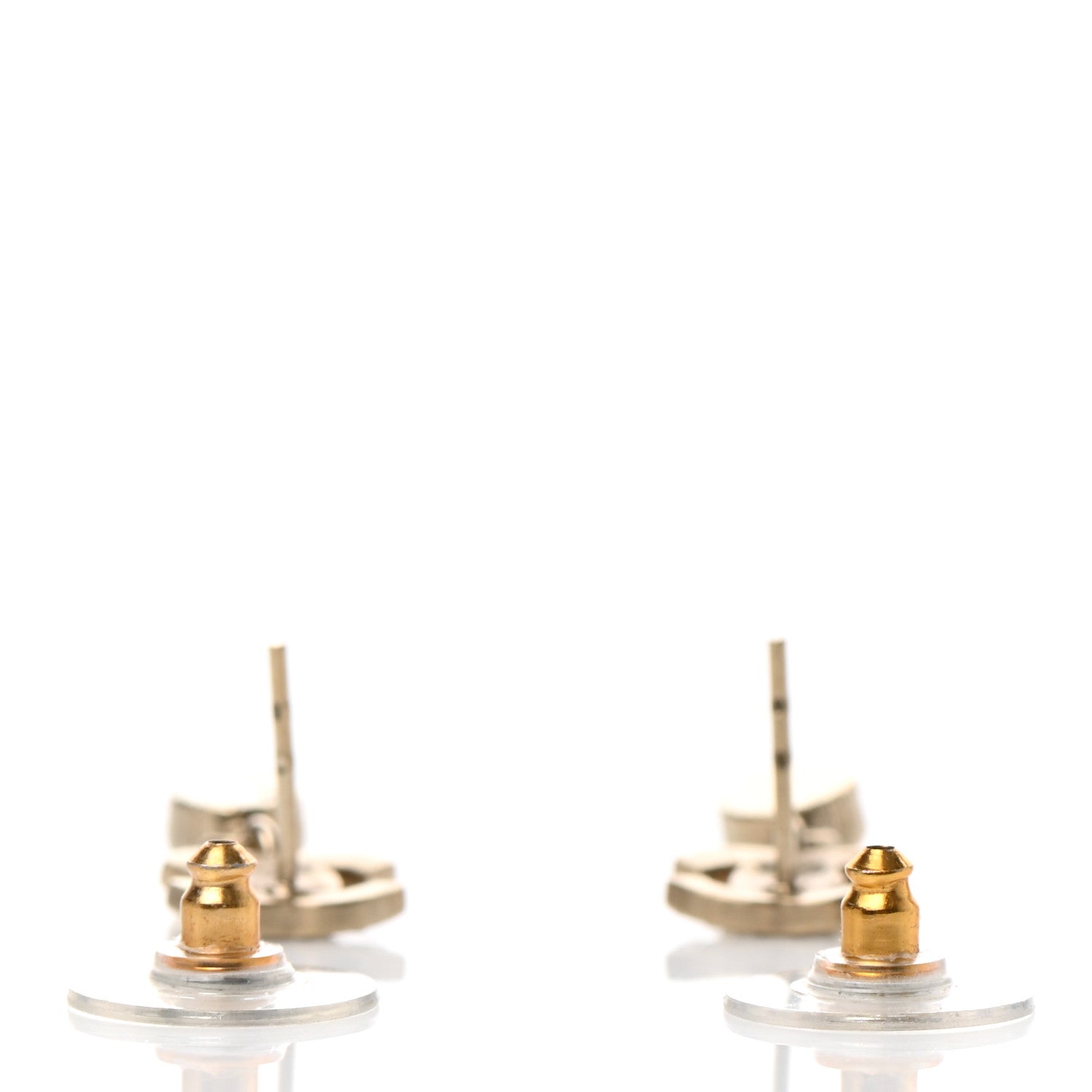 Chanel Crystal CC Drop Earrings Gold 3 of 5