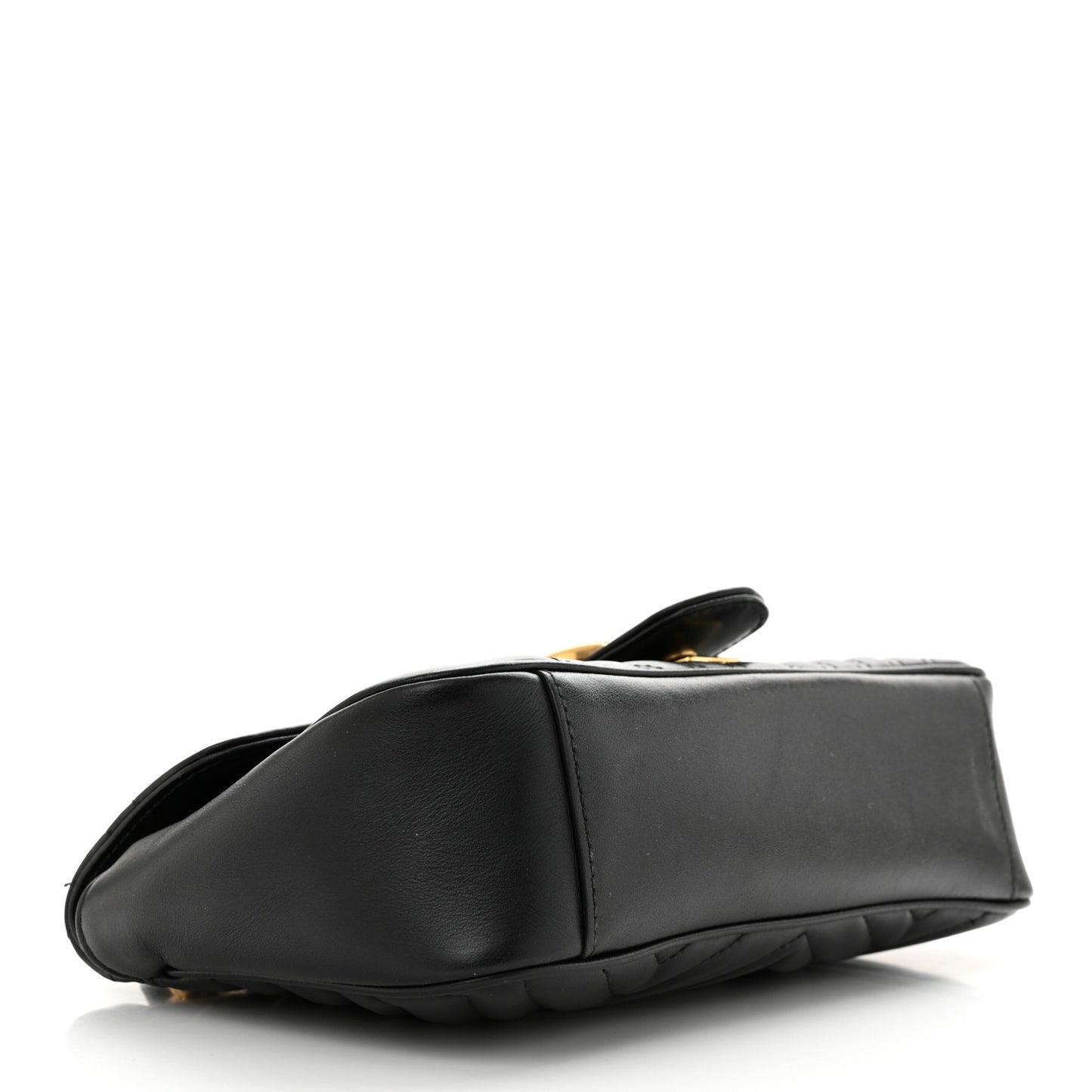 Calfskin Matelasse Small GG Marmont Shoulder Bag Black