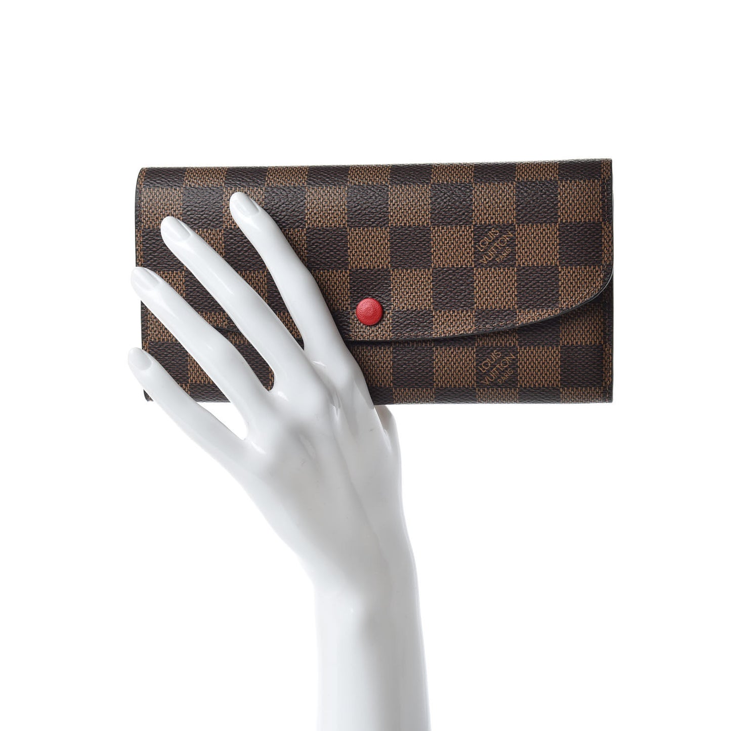 Damier Ebene Emilie Wallet Red