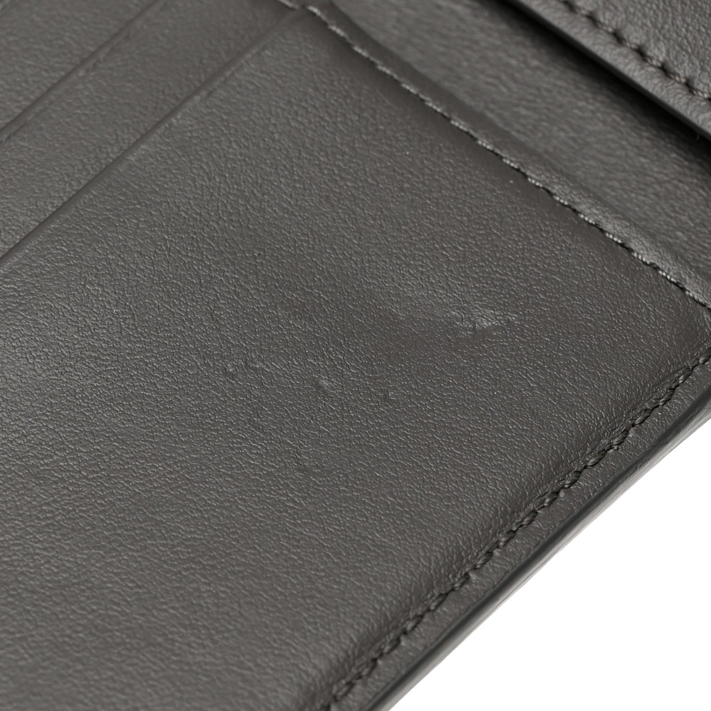 Grained Calfskin Medium Multifunction Strap Wallet Grey Vintage Pink