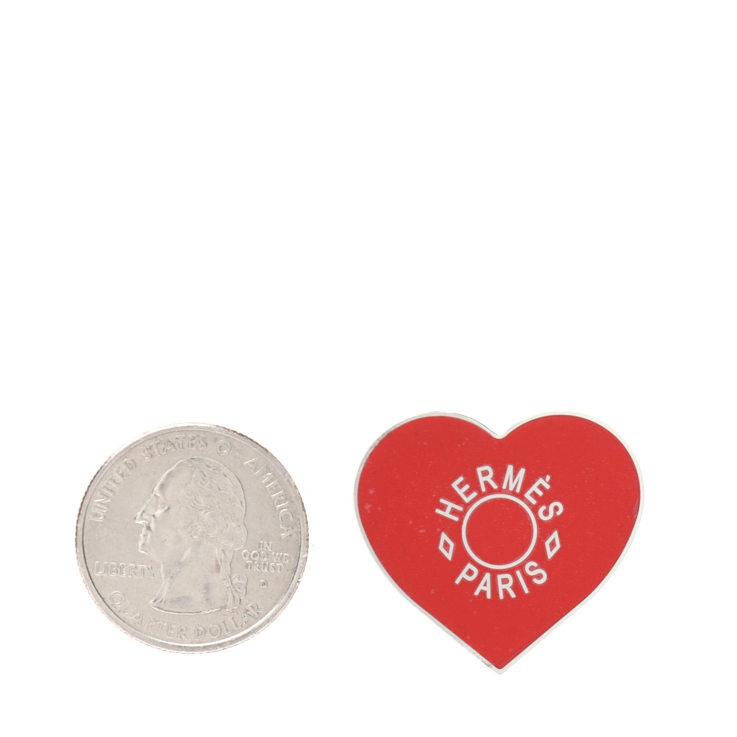 Hermes Palladium Coeur Scarf Ring Rouge 2 of 7