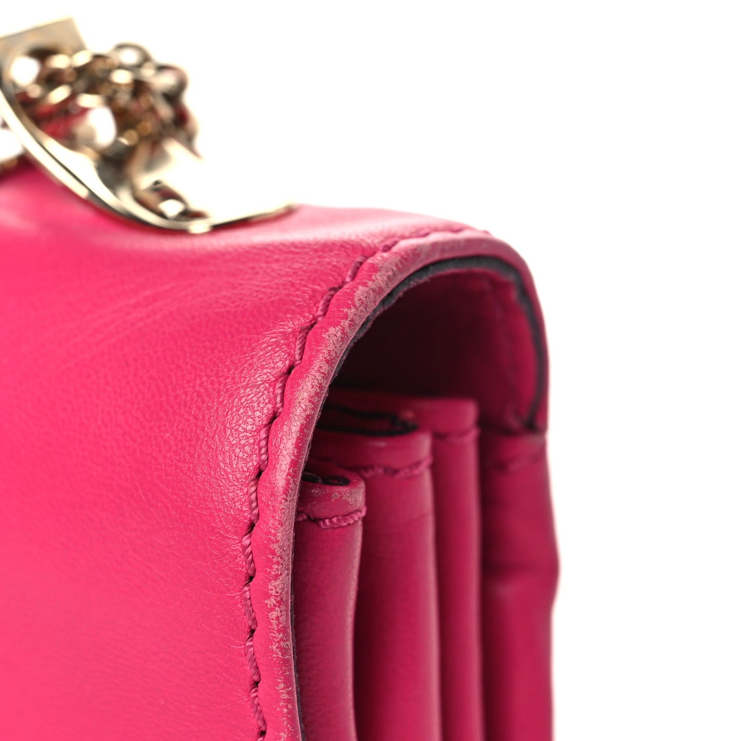 Calfskin Va Va Voom Shoulder Bag Pop Fuxia
