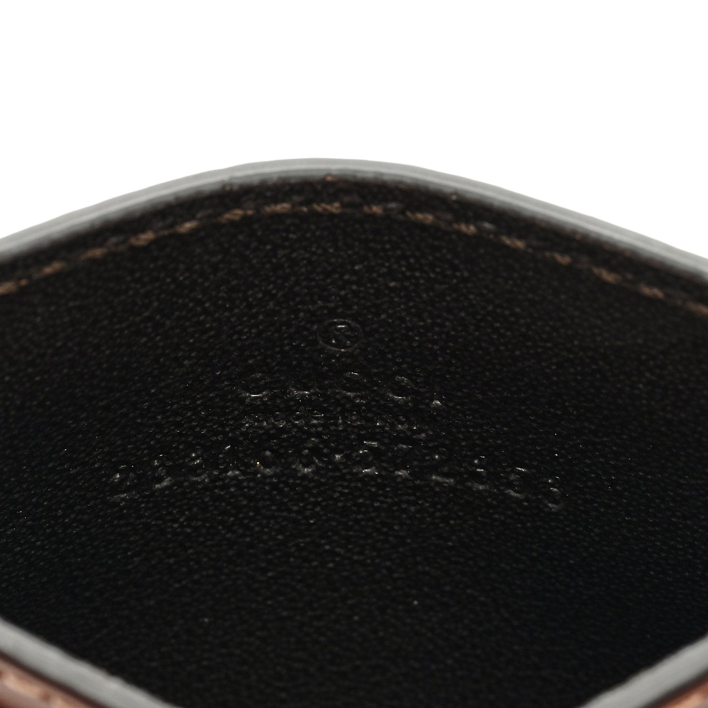 GG Supreme Monogram Calfskin Card Holder Beige Ebony Cuir