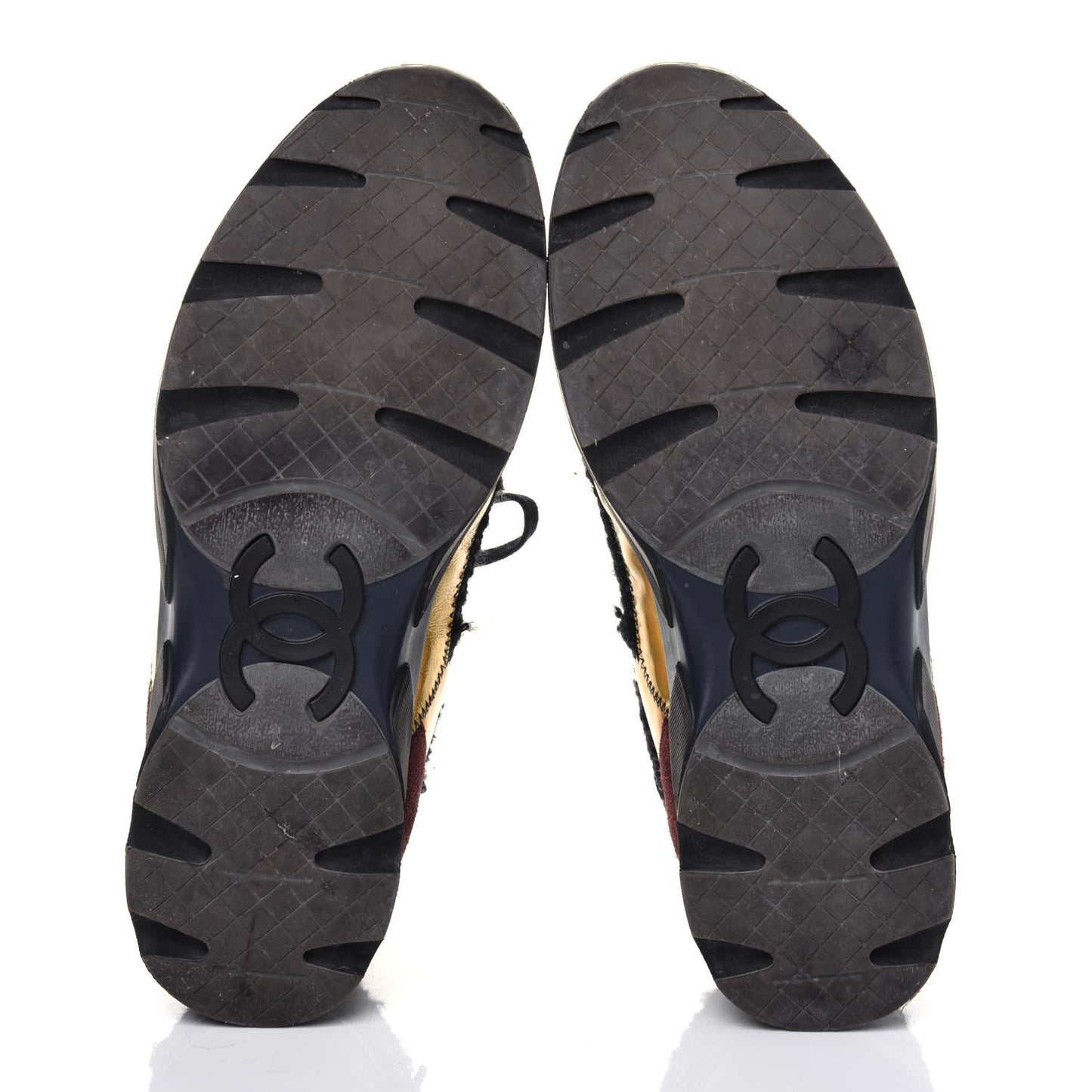 Tweed Suede Calfskin Runway Sneakers 37 Black Multicolor
