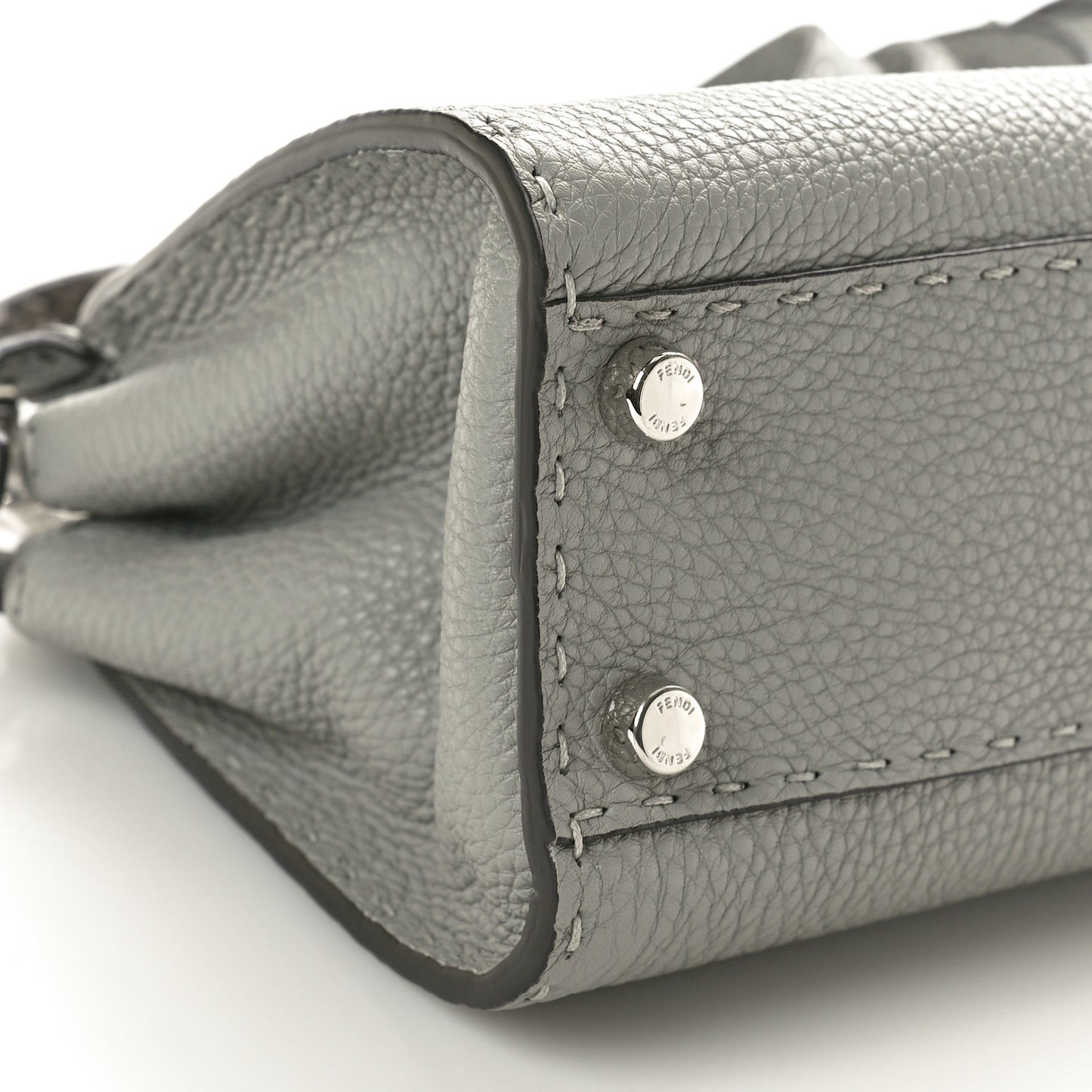 Cuoio Romano Snakeskin Selleria Mini Peekaboo Iconic Satchel Asfalto
