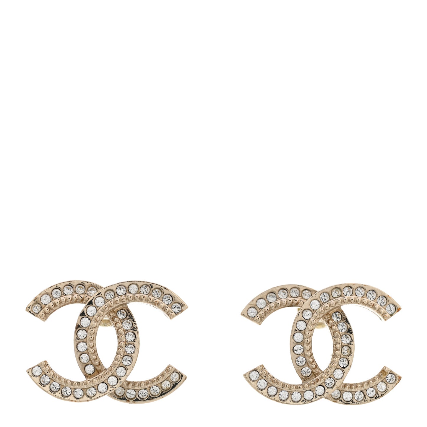 Crystal CC Earrings Gold