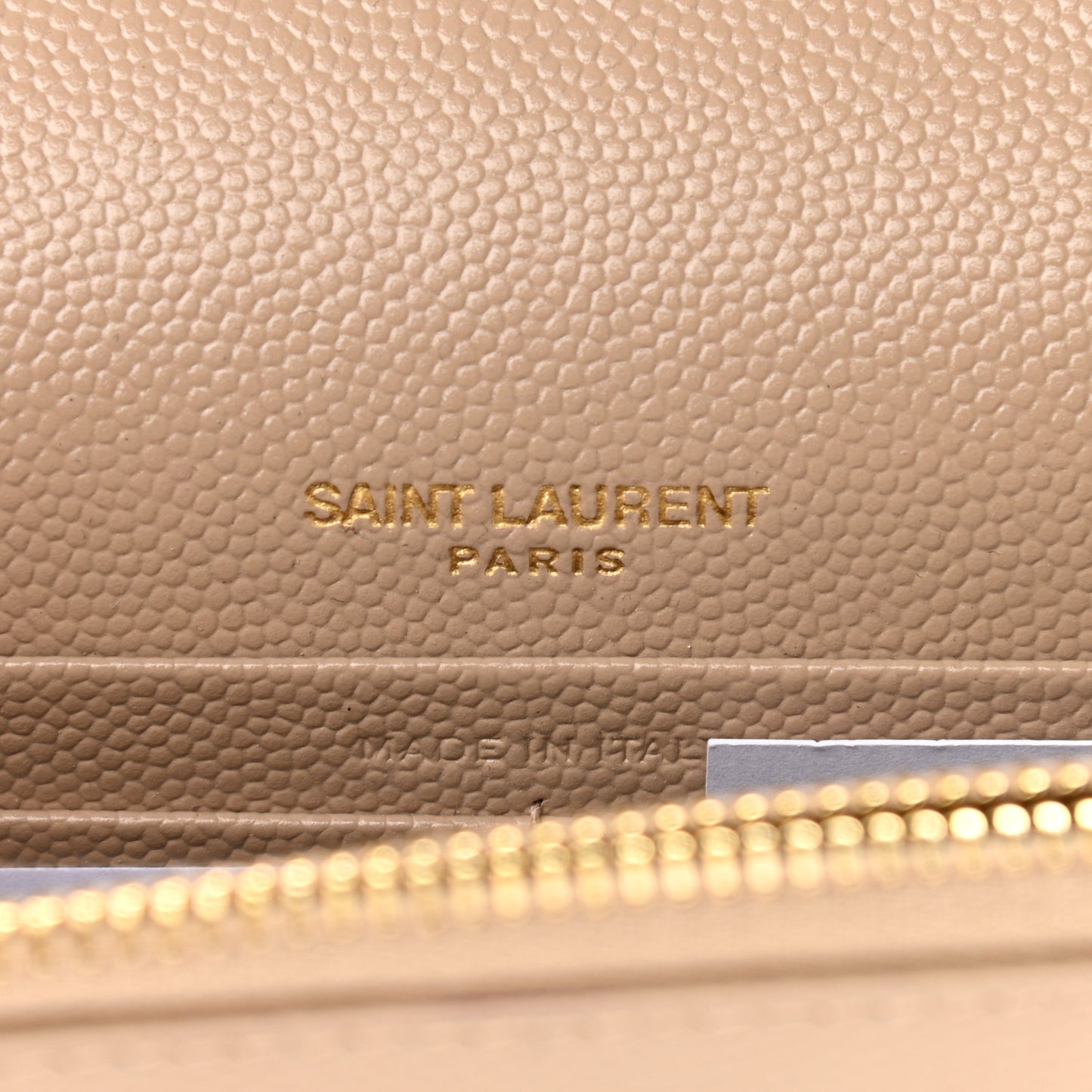 Grain De Poudre Classic Monogram Kate Tassel Chain Wallet Dark Beige