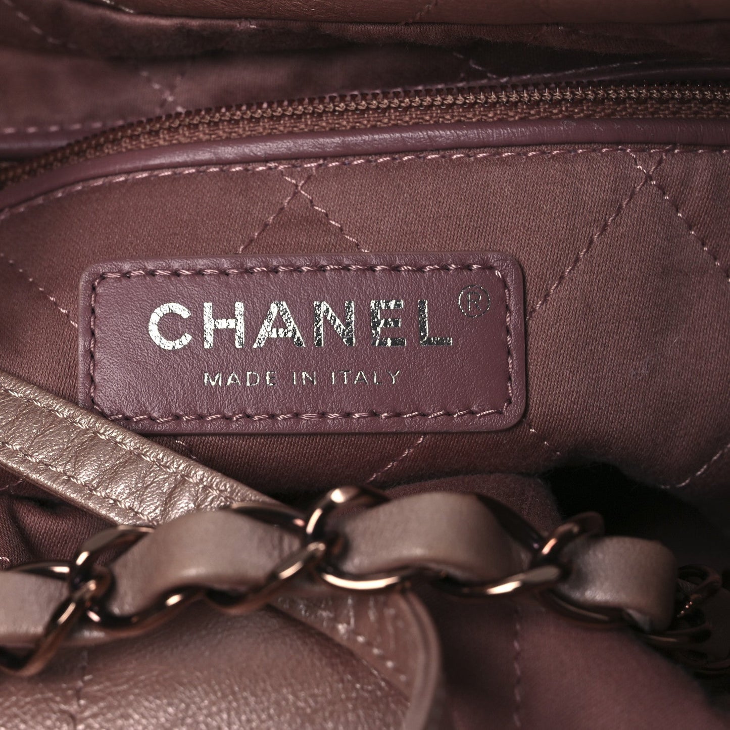 Metallic Calfskin Quilted Small Chanel 22 Pink