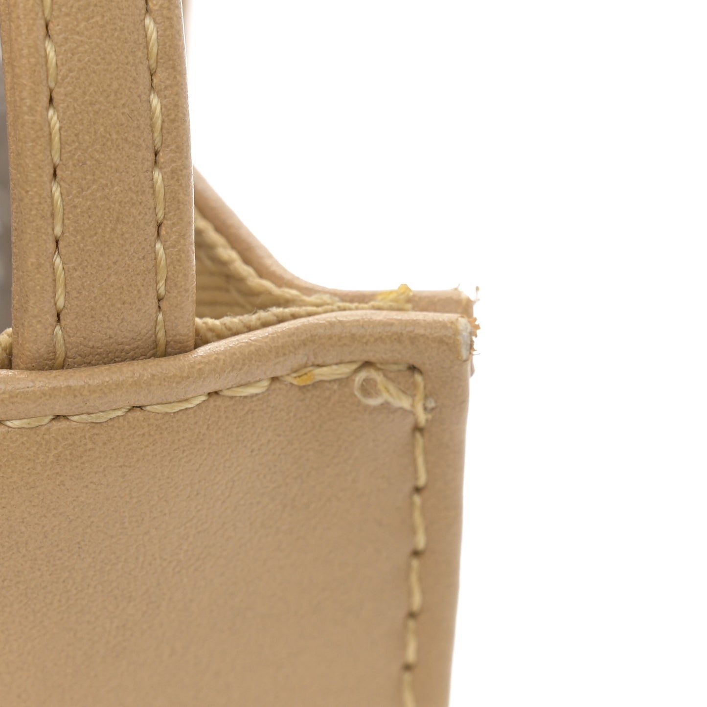 Vegan Leather Small Shopping Bag Cream