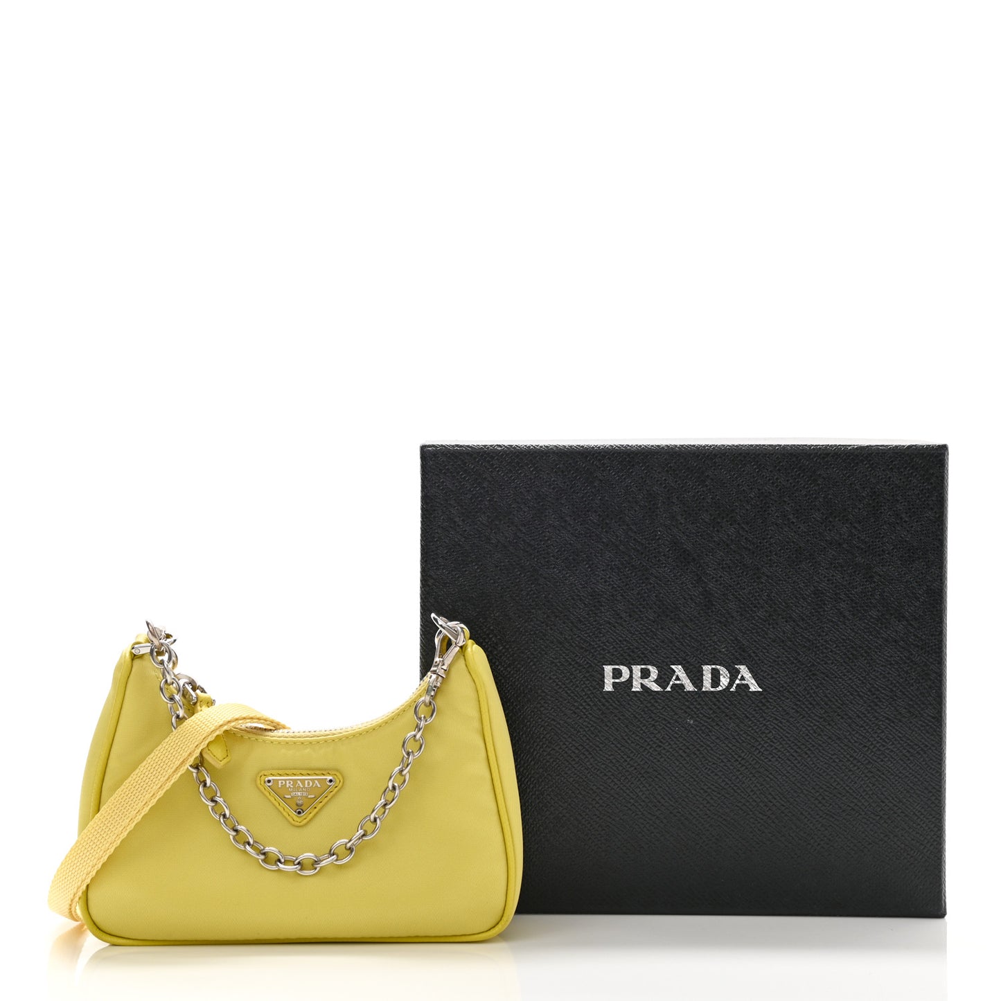 Tessuto Nylon Saffiano Mini Re-Edition 2000 Shoulder Bag Ananas