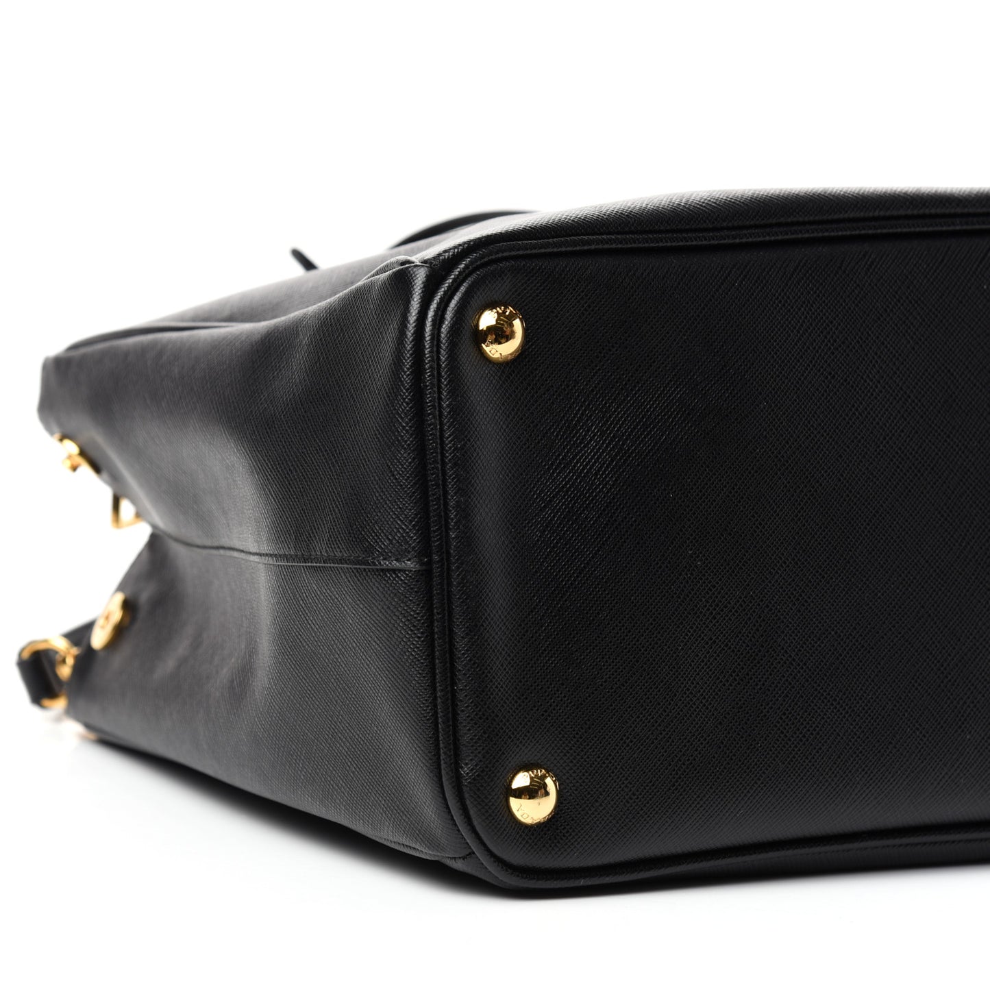 Saffiano Medium Galleria Double Zip Tote Black