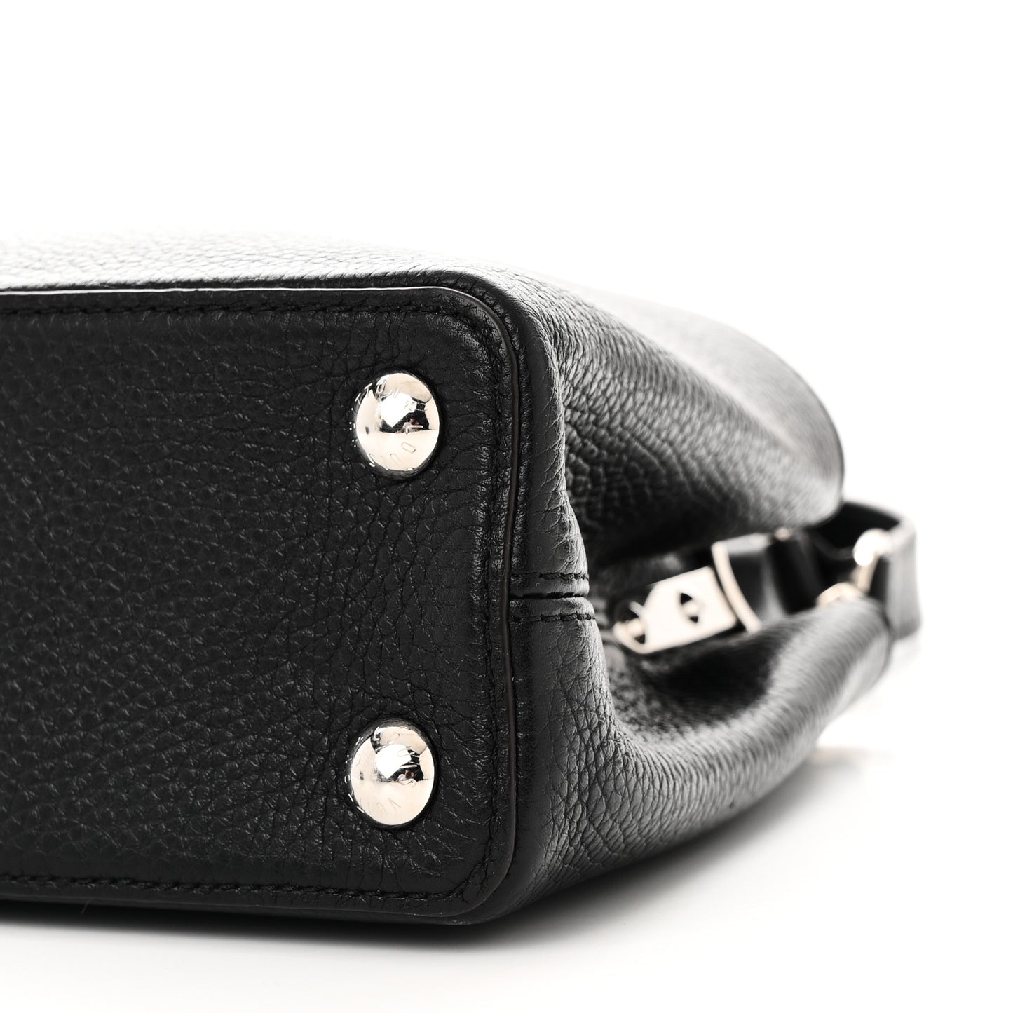 Taurillon Capucines BB Black Fuchsia